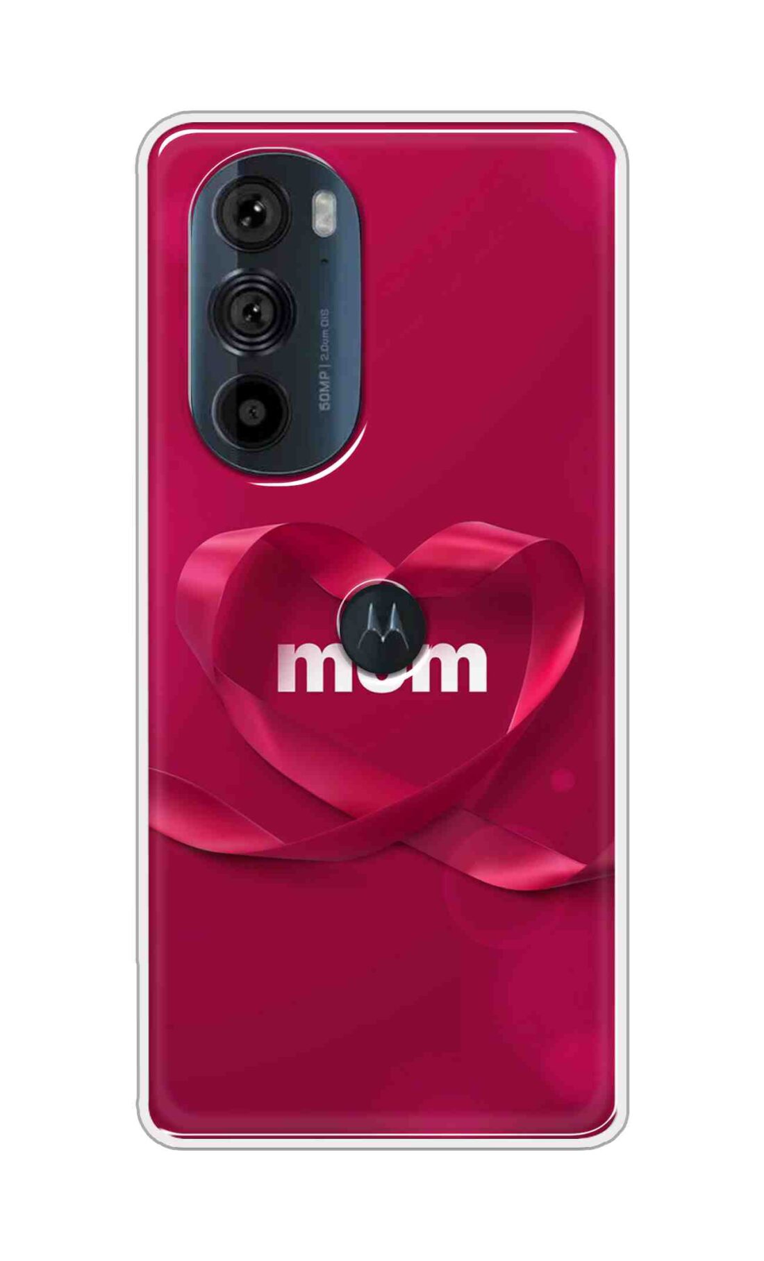 Coberta Back Cover For Motorola Edge 30 Pro 5G Back Cover Stylish Case - Mom texts in Red heart Design D11317