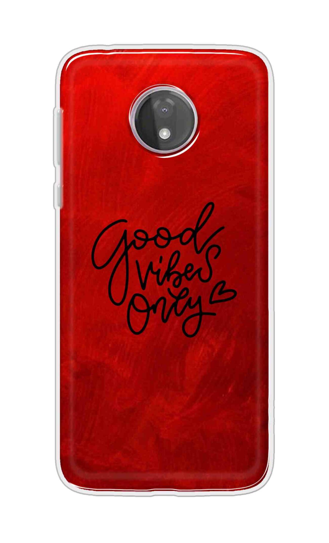 Coberta Back Cover For Motorola Moto G7 Power Back Cover Stylish Case - Good Vibes Only in Red Design D16507