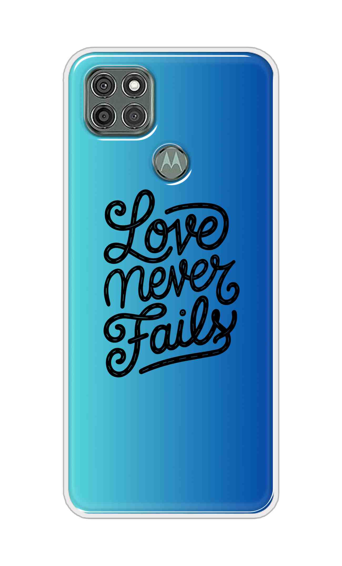 Coberta Back Cover For Motorola Moto G9 Power Back Cover Stylish Case - Love Never Fails in Blue Design D16643