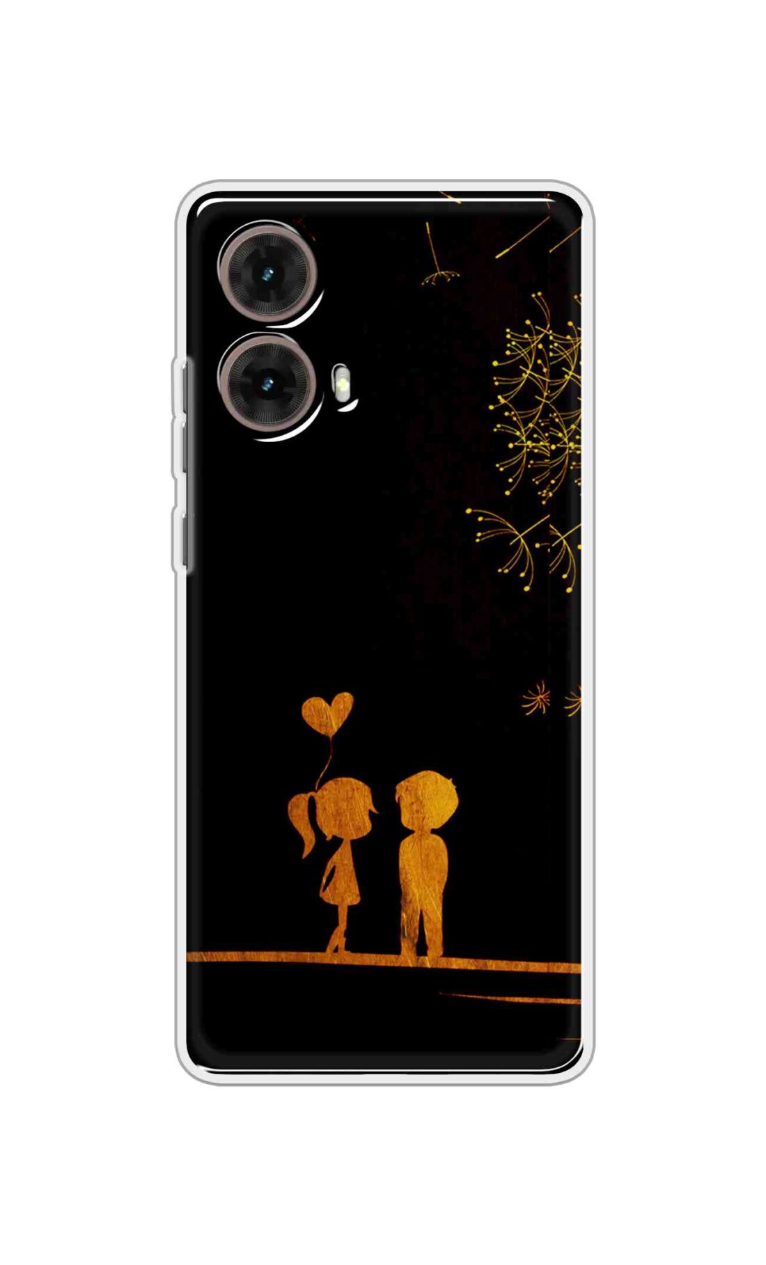Coberta Back Cover For Motorola Moto Moto G85 Back Cover Stylish Case - Girl and Boy Love in Black Design D11017