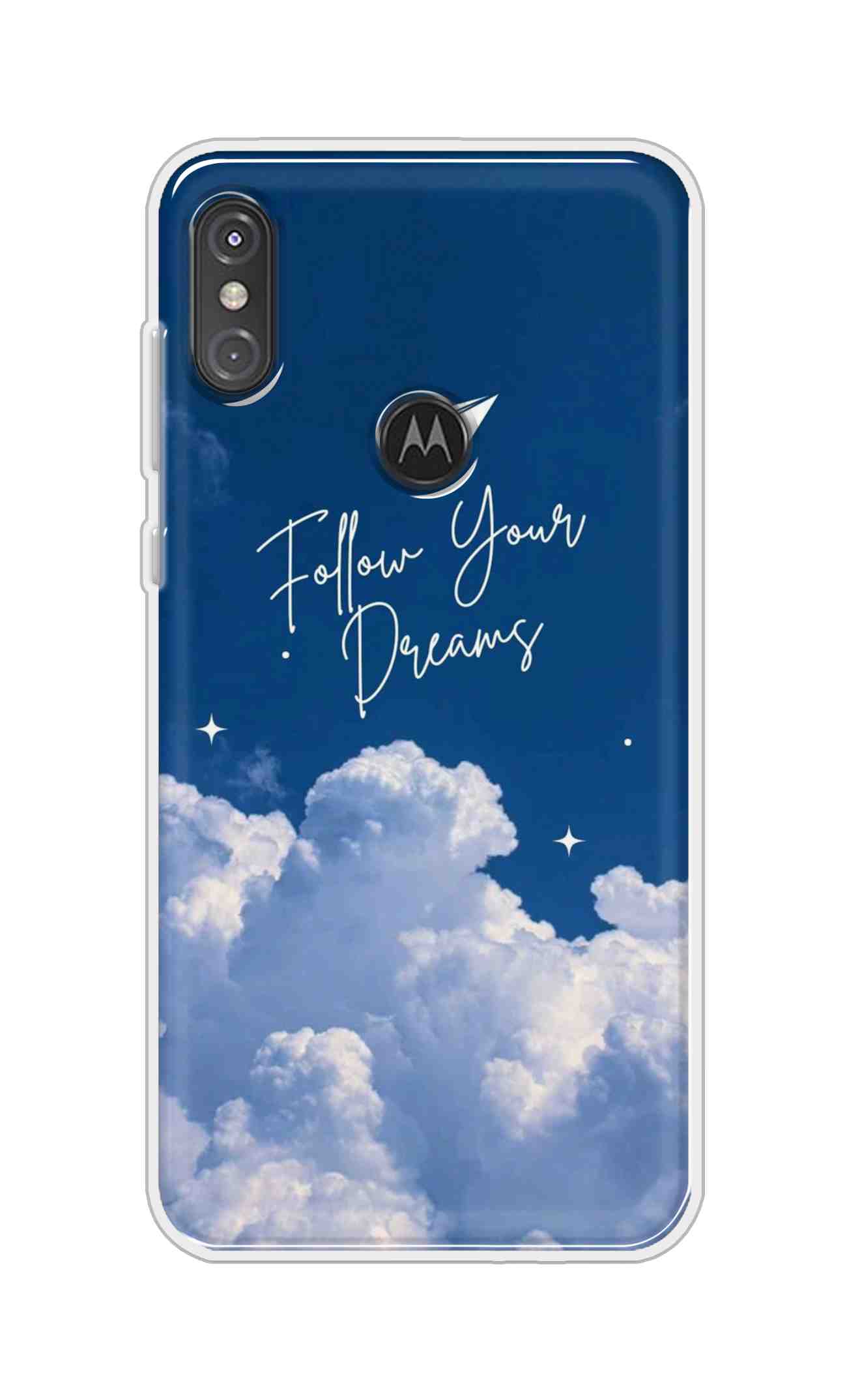 Coberta Back Cover For Motorola Moto One Power Back Cover Stylish Case - Follow Your Dreams in Sky Design D16531