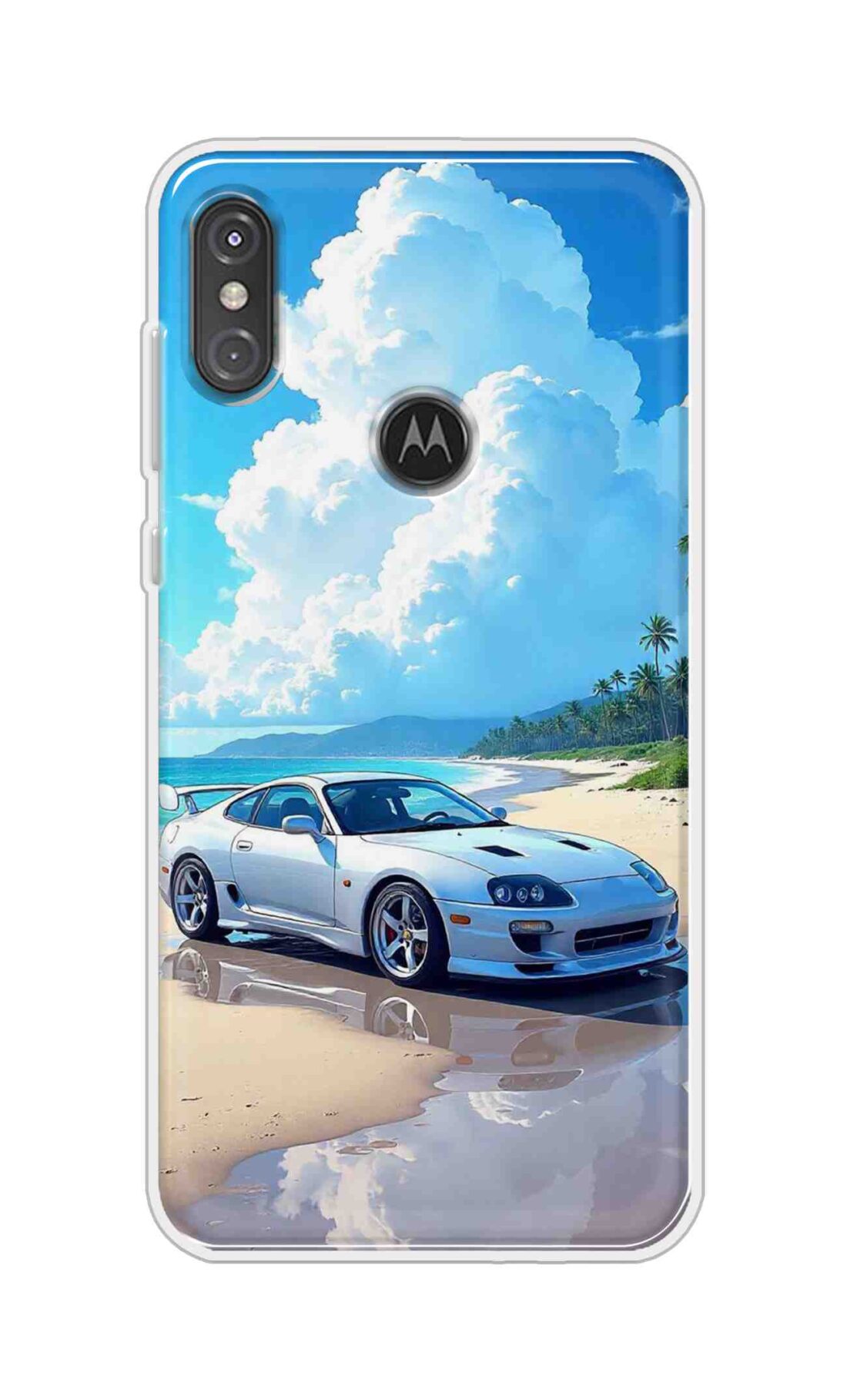 Coberta Back Cover For Motorola Moto One Power Back Cover Stylish Case - Car in Good Nature Design D16536