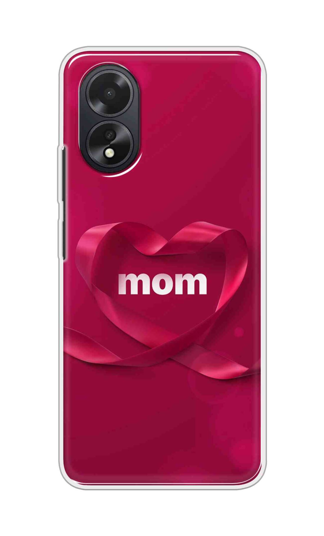 Coberta Back Cover For Oppo A18 Back Cover Stylish Case - Mom texts in Red heart Design D11317