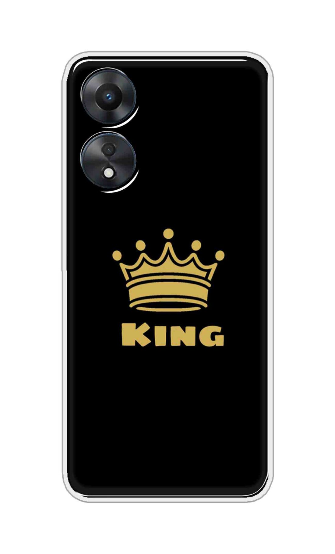 Coberta Back Cover For Oppo A58 5G Back Cover Stylish Case - King Texts in Black Design D11092