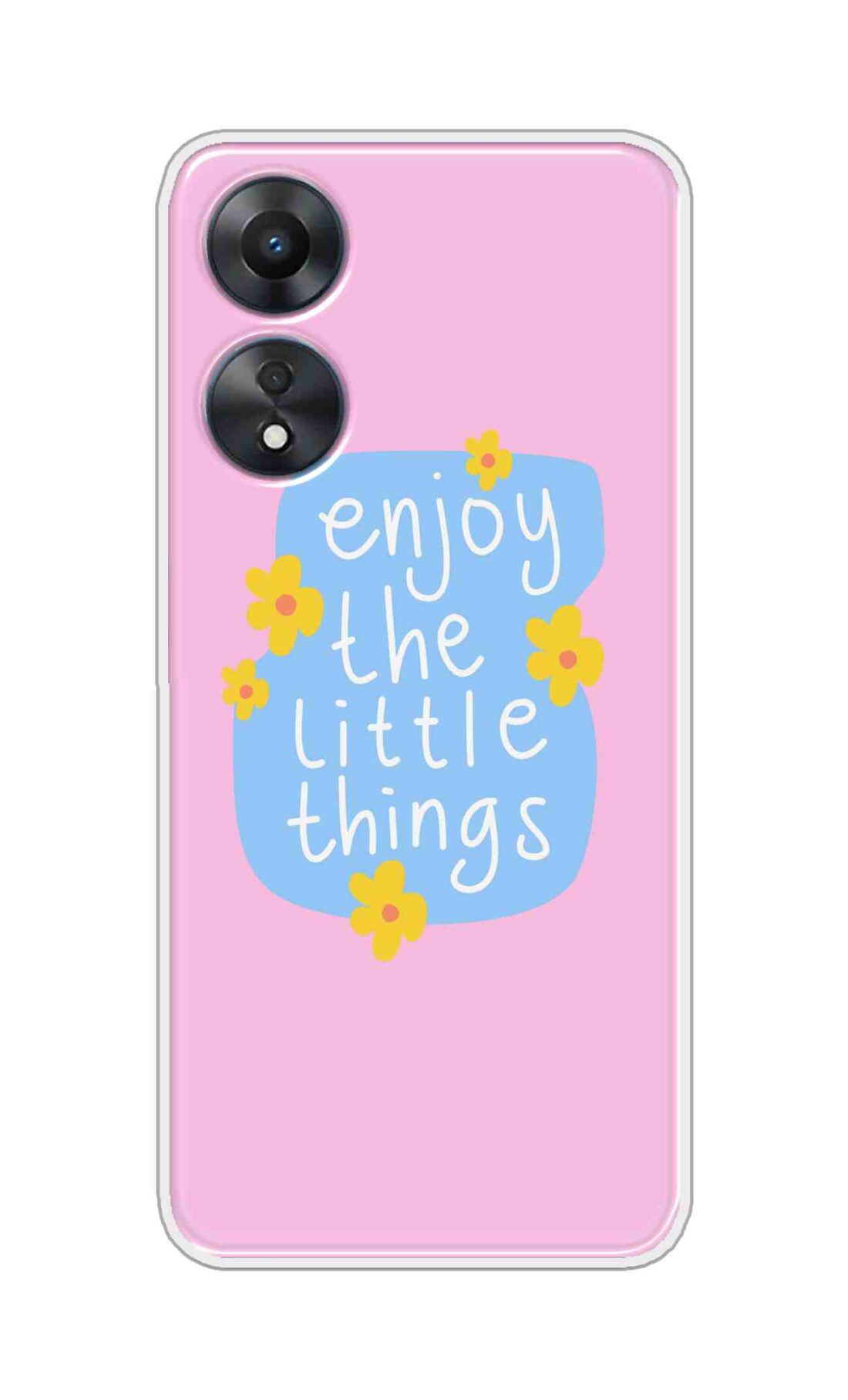 Coberta Back Cover For Oppo A58 5G Back Cover Stylish Case - Enjoy the Little Things in Pink Design D16504