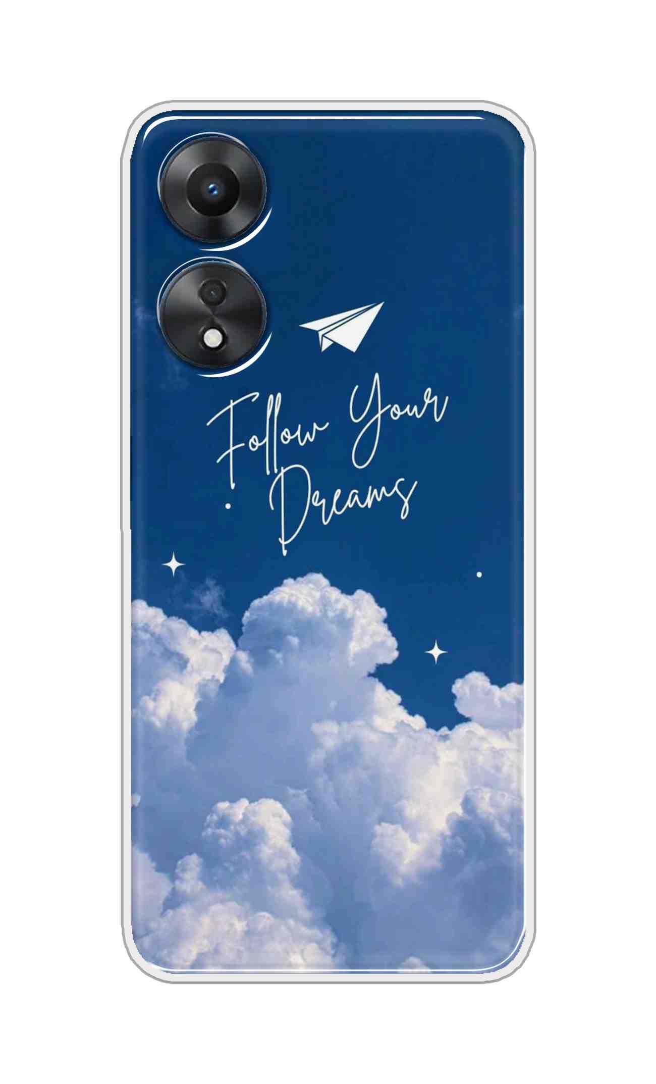 Coberta Back Cover For Oppo A58 5G Back Cover Stylish Case - Follow Your Dreams in Sky Design D16531