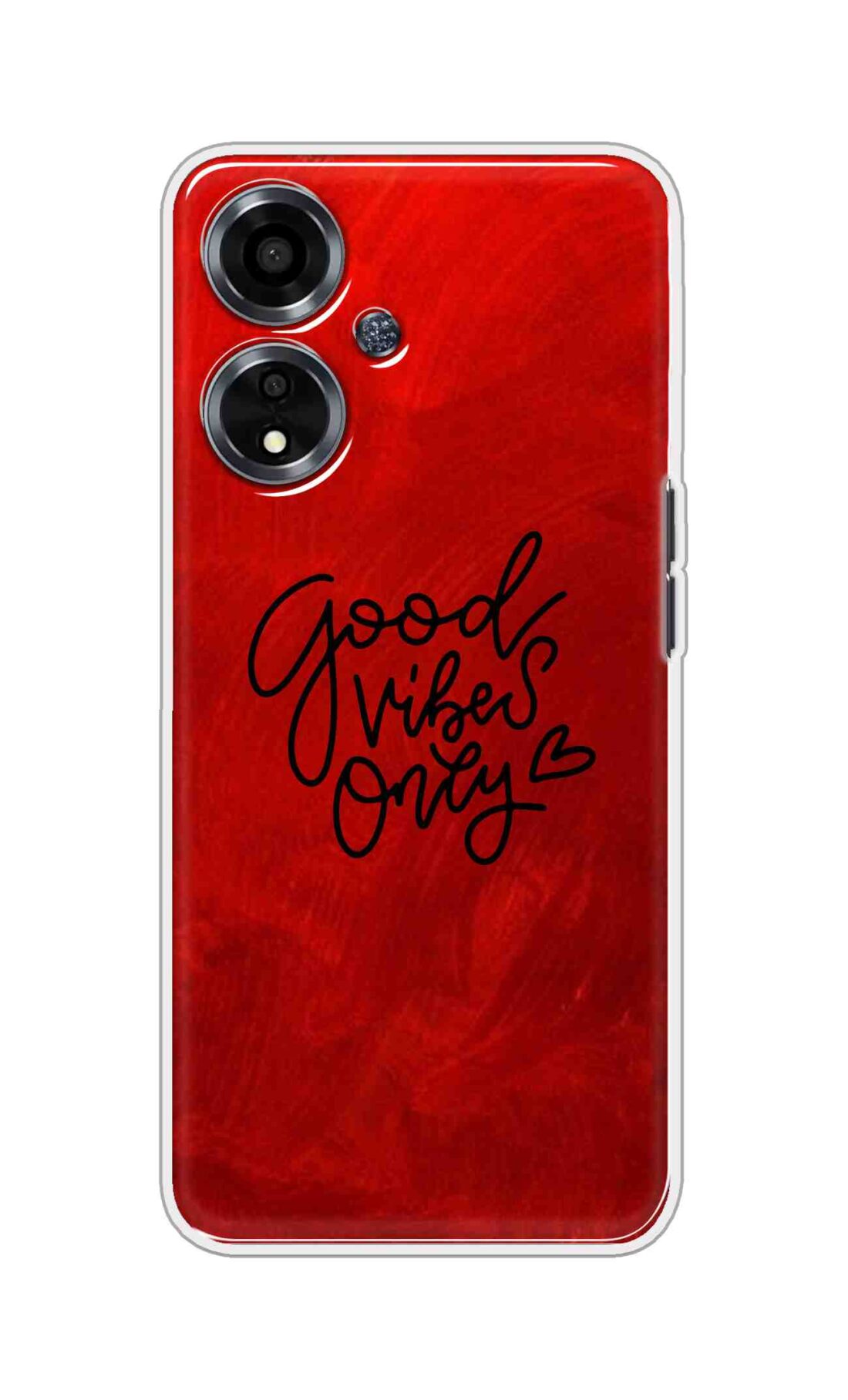 Coberta Back Cover For Oppo A59 5G Back Cover Stylish Case - Good Vibes Only in Red Design D16507
