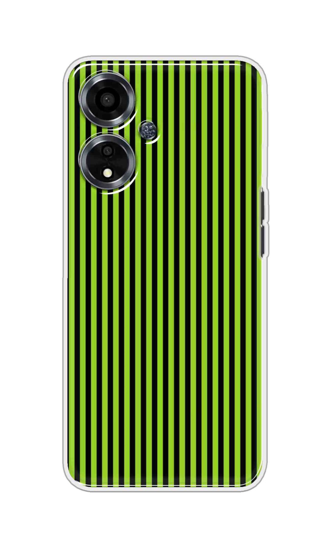 Coberta Back Cover For Oppo A59 5G Back Cover Stylish Case - Green and Black Liner Design D16511
