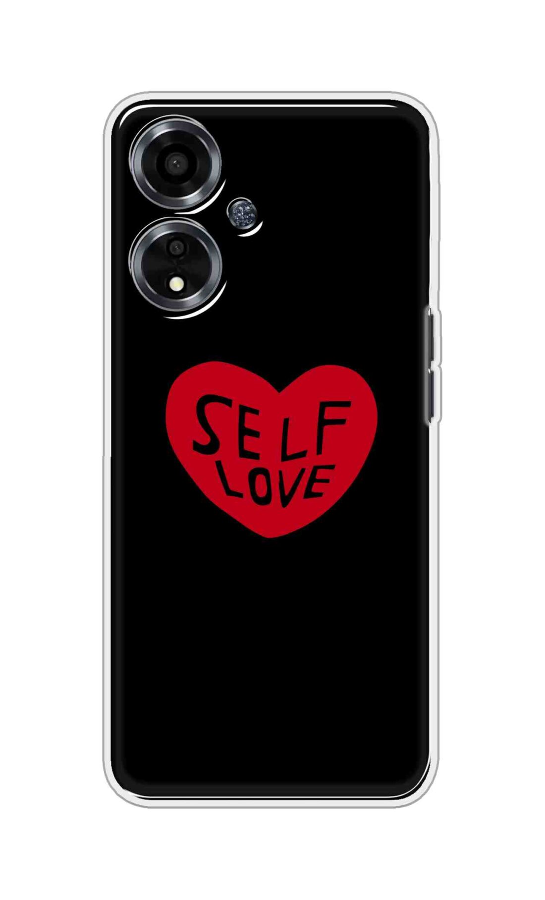 Coberta Back Cover For Oppo A59 5G Back Cover Stylish Case - Self Love Heart in Black Design D16516