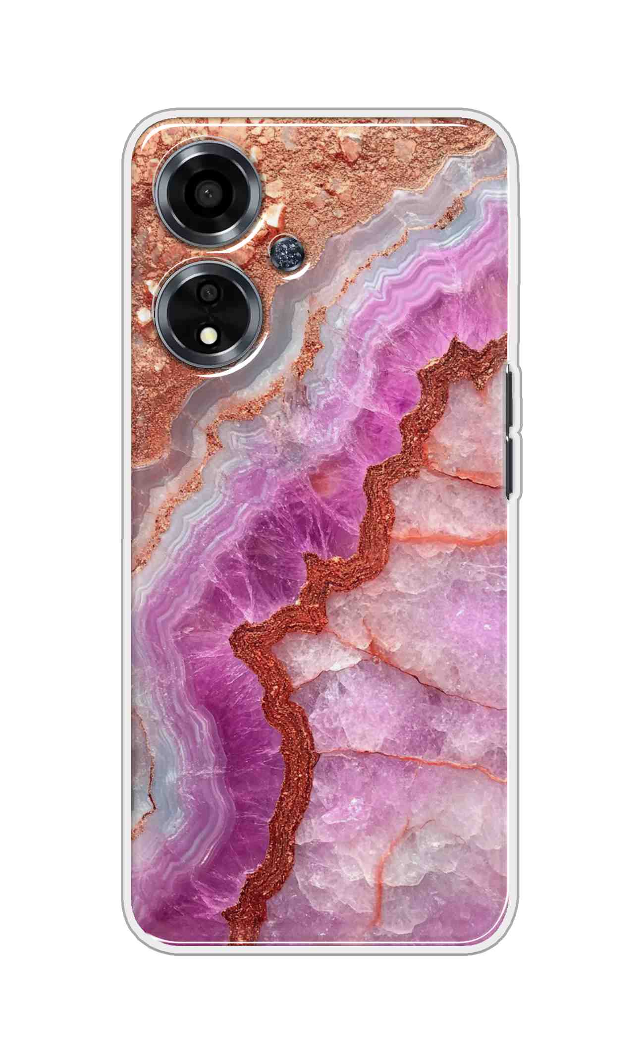 Coberta Back Cover For Oppo A59 5G Back Cover Stylish Case - Multicolour Marble Design D16532