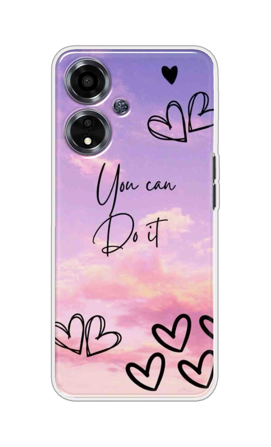Coberta Back Cover For Oppo A59 5G Back Cover Stylish Case - You Can Do It and Hearts Design D16539