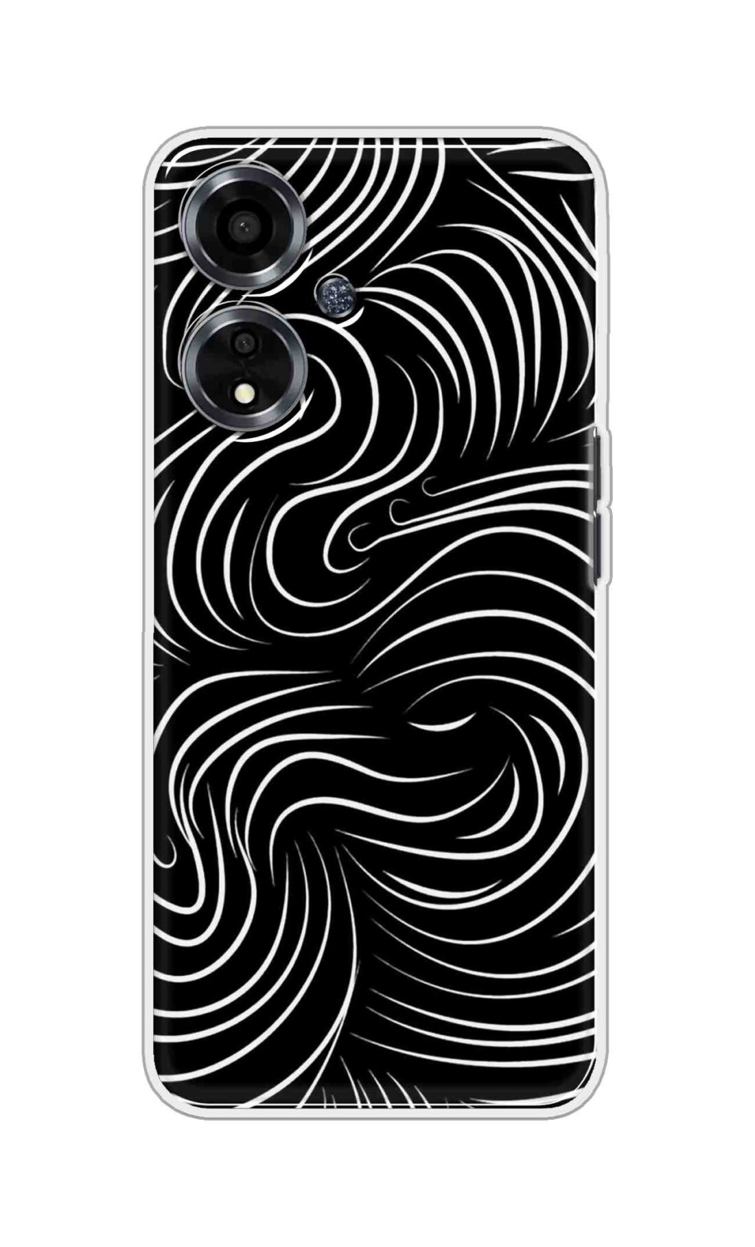 Coberta Back Cover For Oppo A59 5G Back Cover Stylish Case - White Curves Design D16552