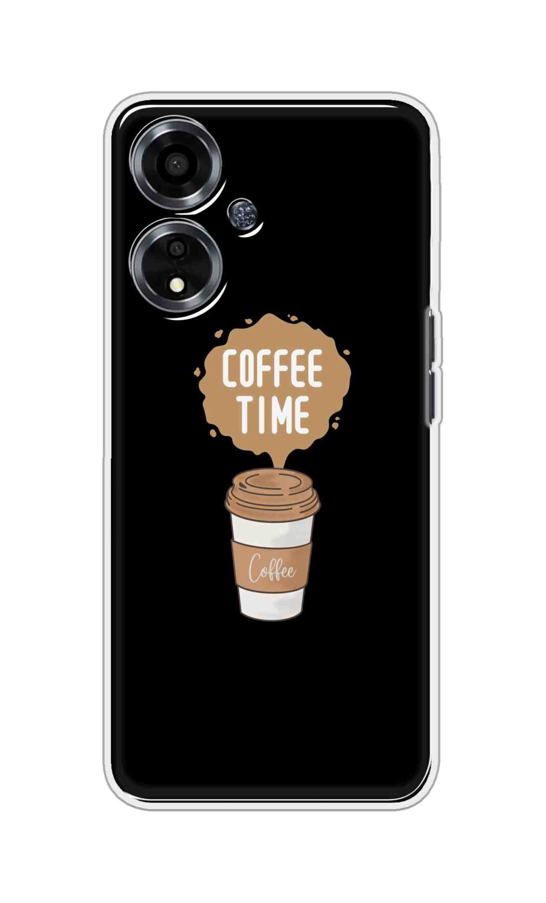 Coberta Back Cover For Oppo A59 5G Back Cover Stylish Case - Coffee Time in Black Design D16647