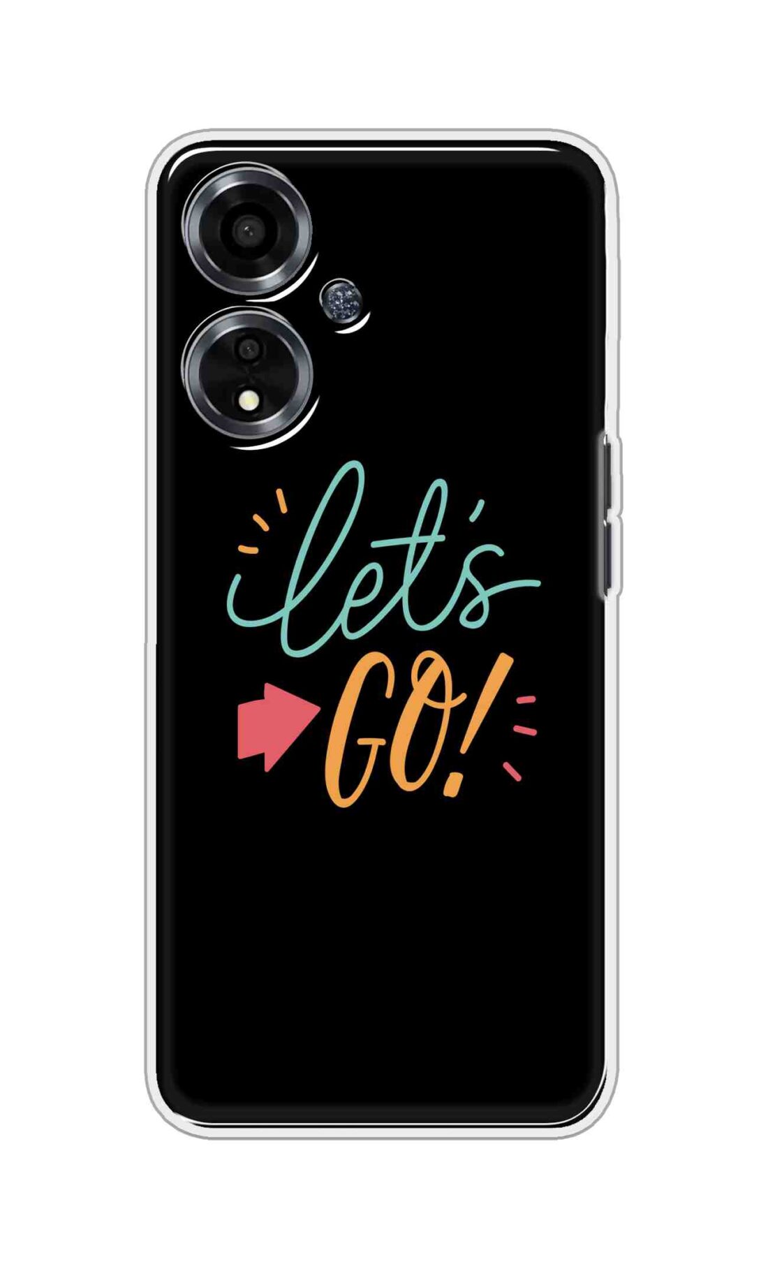 Coberta Back Cover For Oppo A59 5G Back Cover Stylish Case - Lets Go in Black Design Design D16650