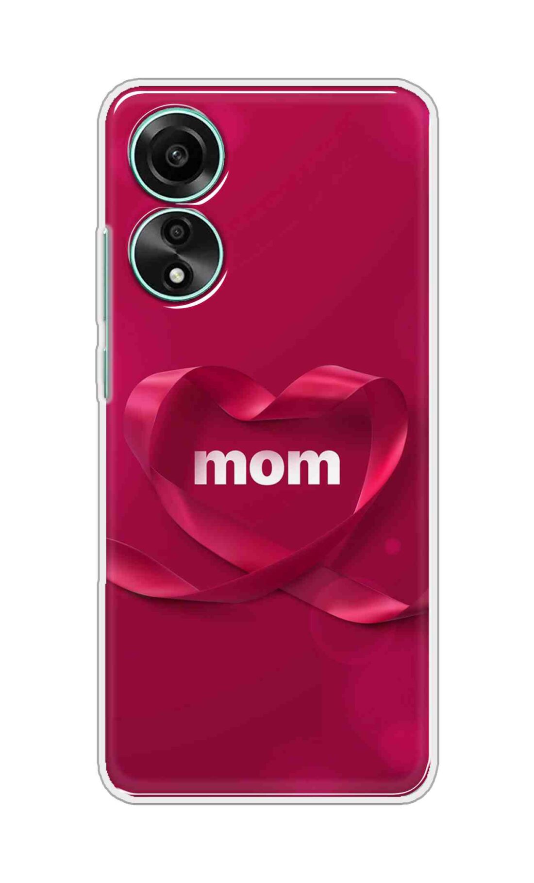Coberta Back Cover For Oppo A78 4G Back Cover Stylish Case - Mom texts in Red heart Design D11317