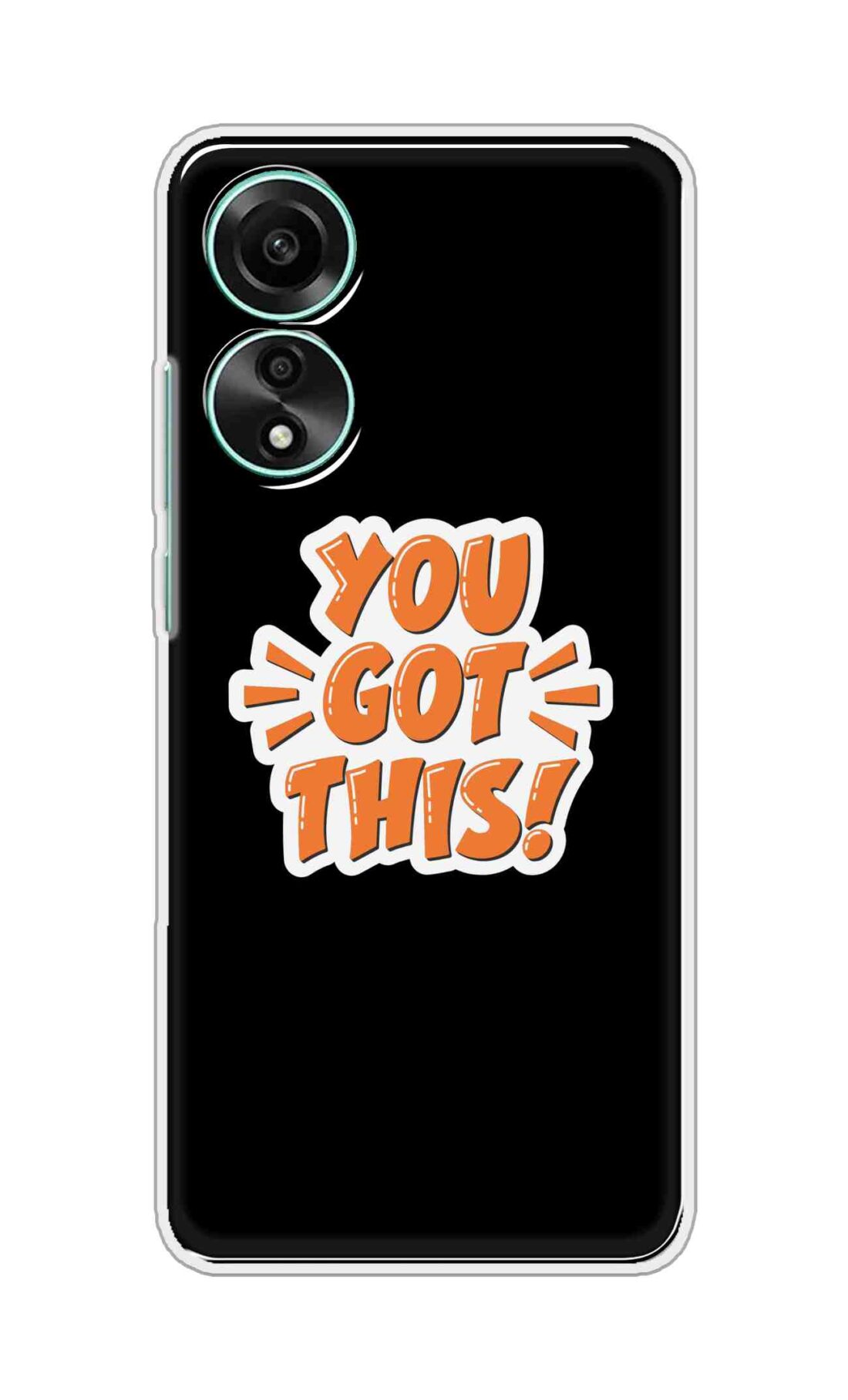 Coberta Back Cover For Oppo A78 4G Back Cover Stylish Case - You Got This in Black Design D16649