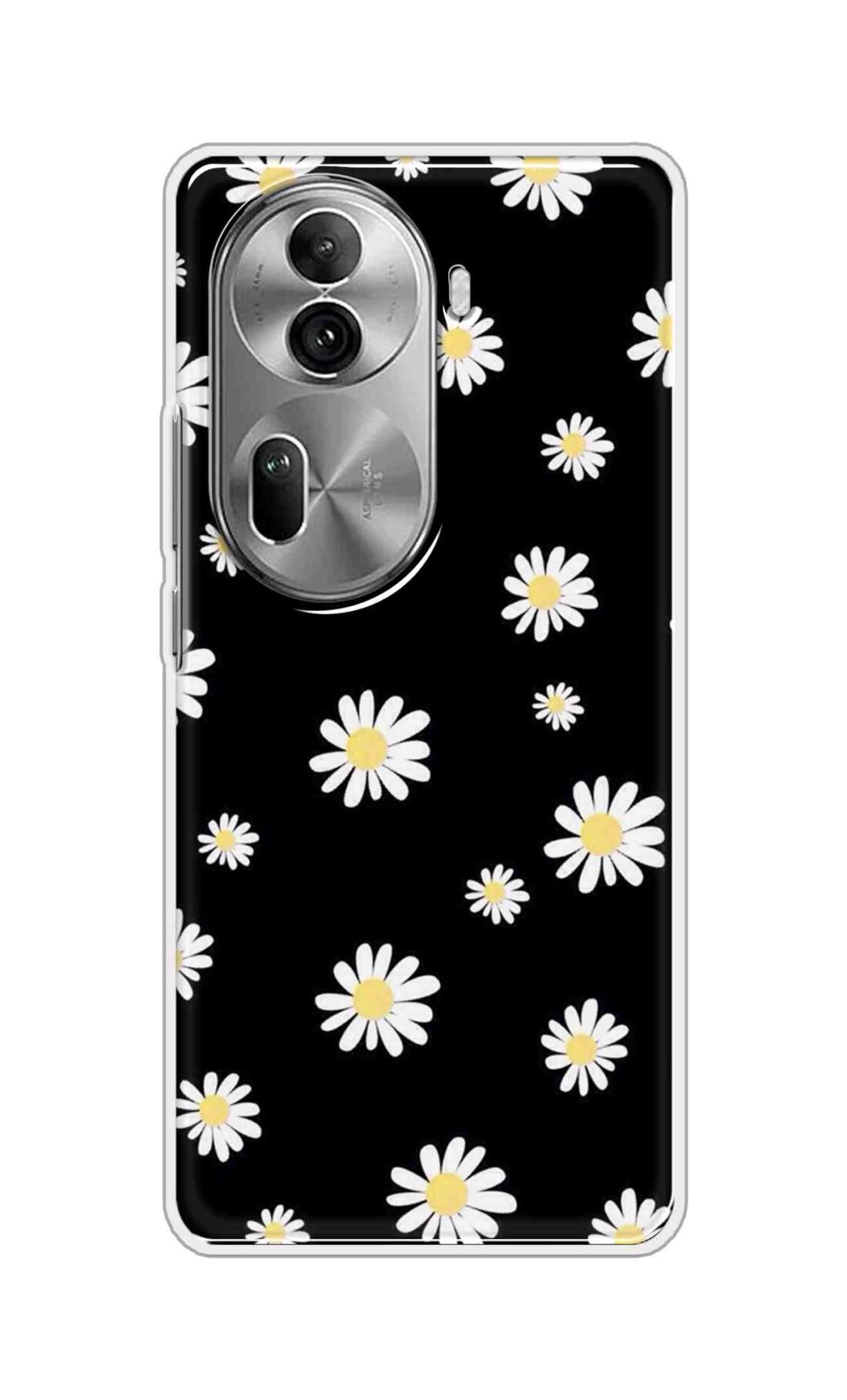 Coberta Back Cover For Oppo Reno 11 Pro 5G Back Cover Stylish Case - Sun Flowers in Black Design D11094