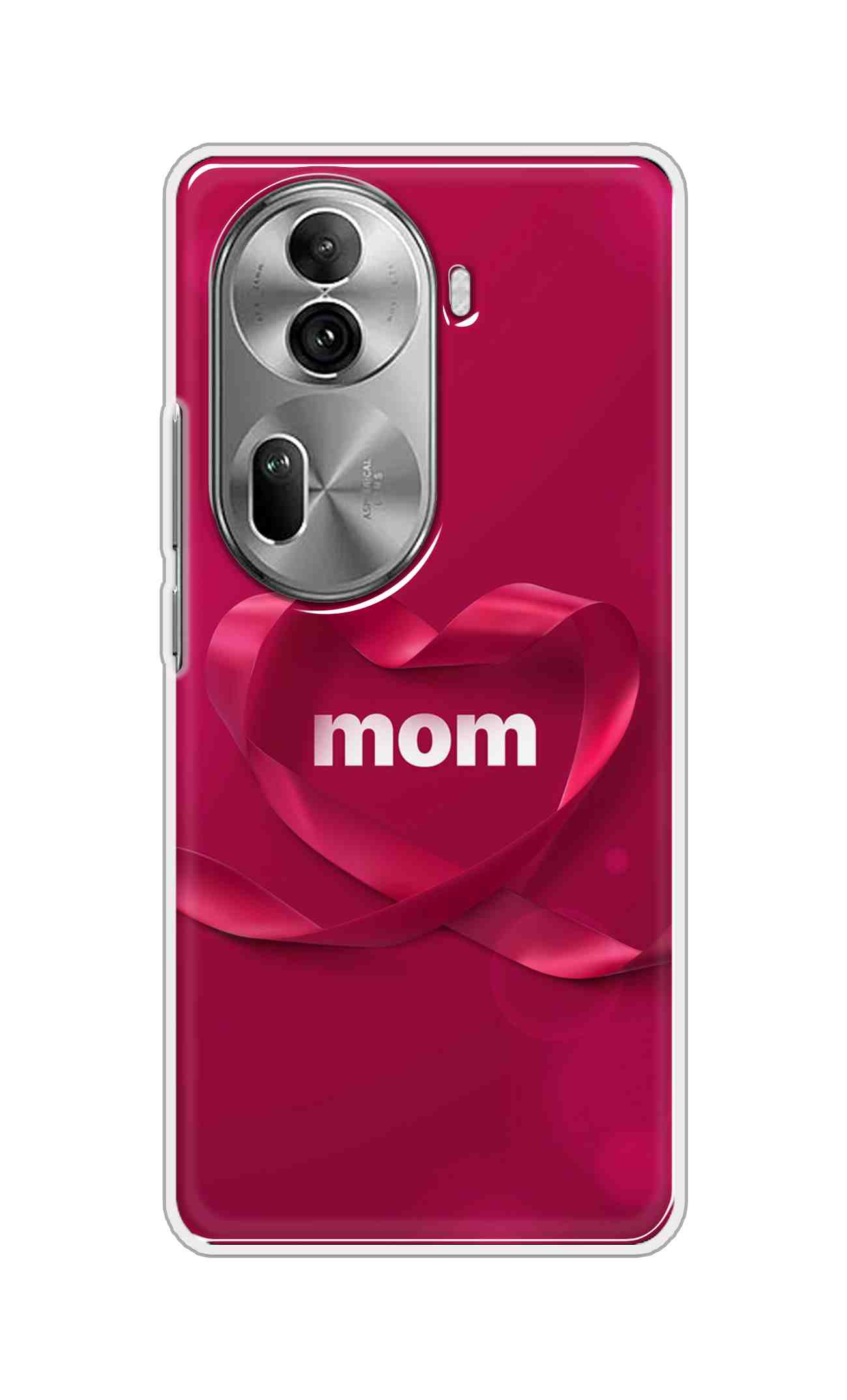 Coberta Back Cover For Oppo Reno 11 Pro 5G Back Cover Stylish Case - Mom texts in Red heart Design D11317