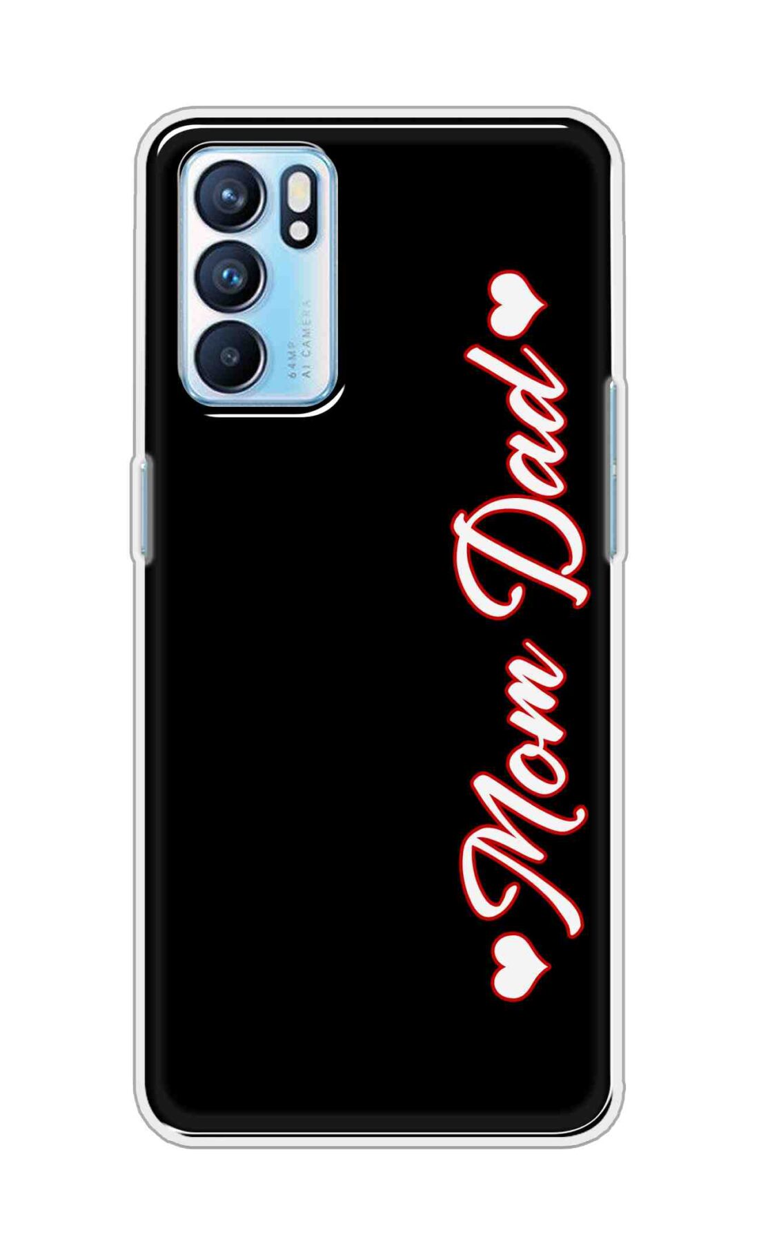 Coberta Back Cover For OPPO Reno6 5G Back Cover Stylish Case - Mom and Dad in Black Design D16655