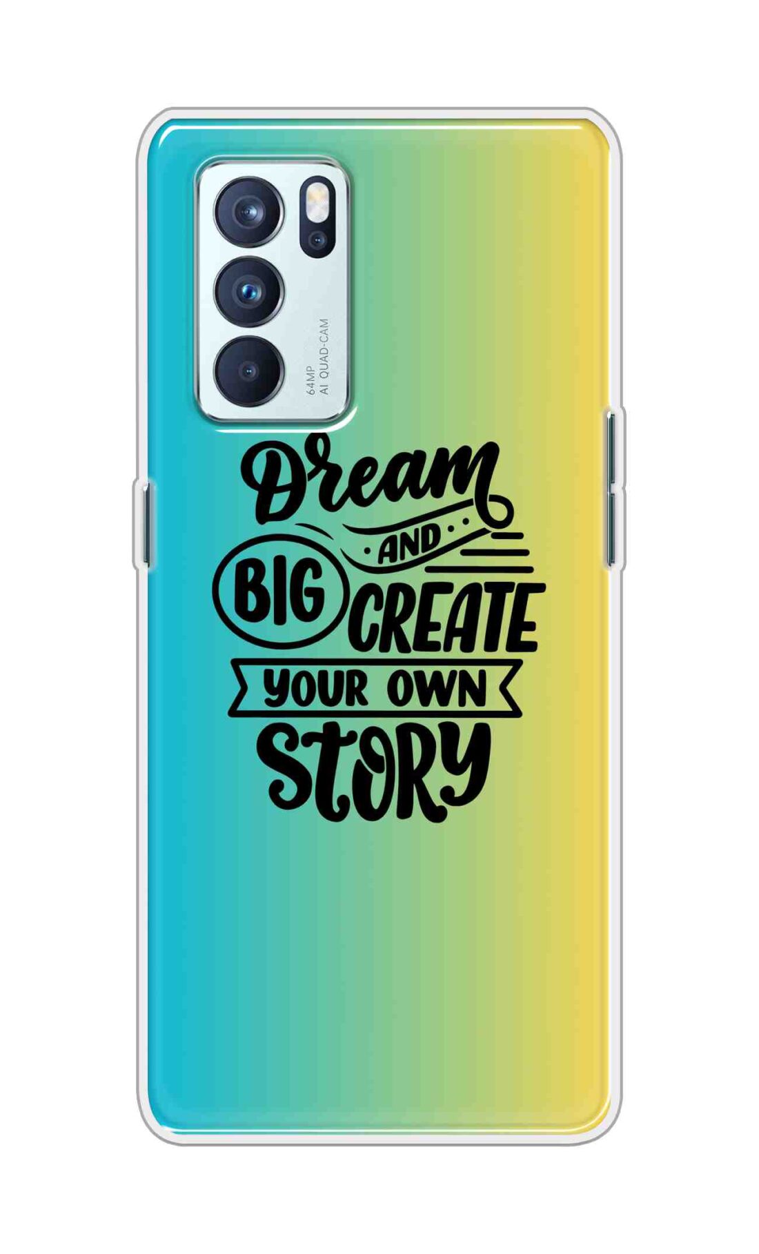 Coberta Back Cover For Oppo Reno 6 Pro 5G Back Cover Stylish Case - Dream Big and Create Your Own Story Design D16506
