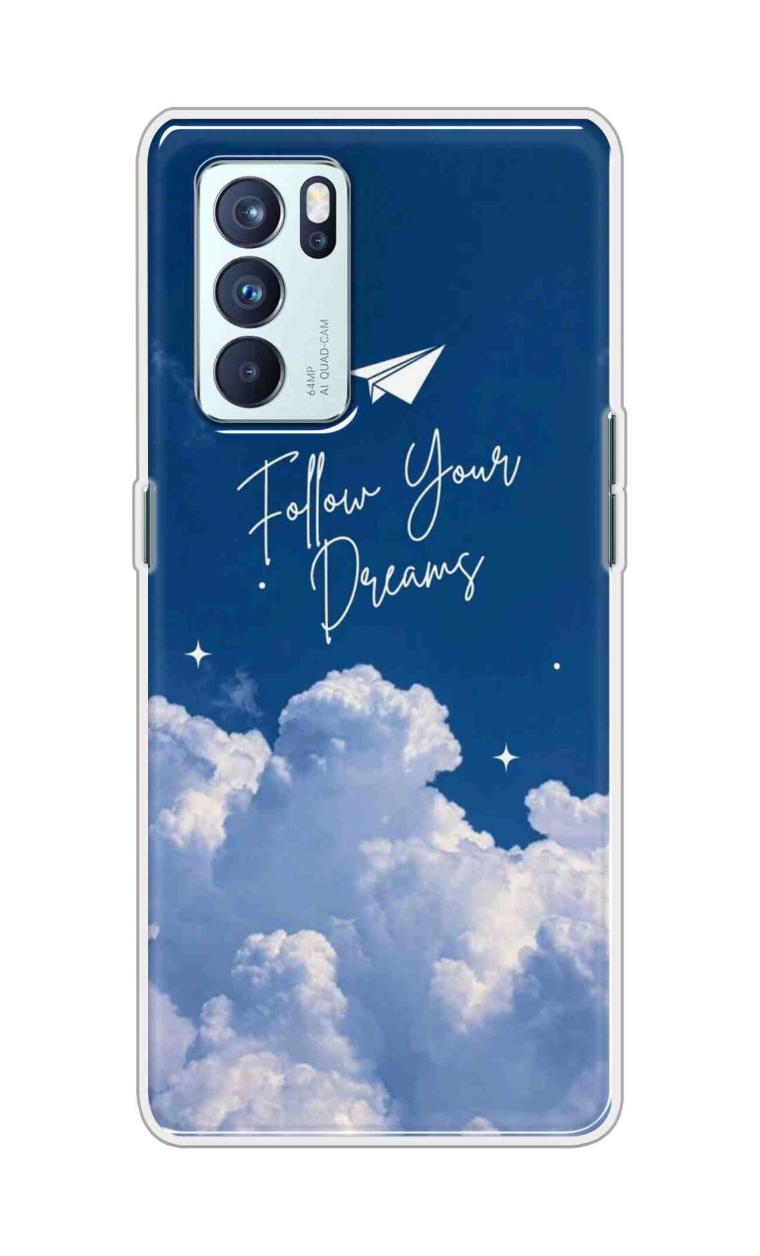 Coberta Back Cover For Oppo Reno 6 Pro 5G Back Cover Stylish Case - Follow Your Dreams in Sky Design D16531