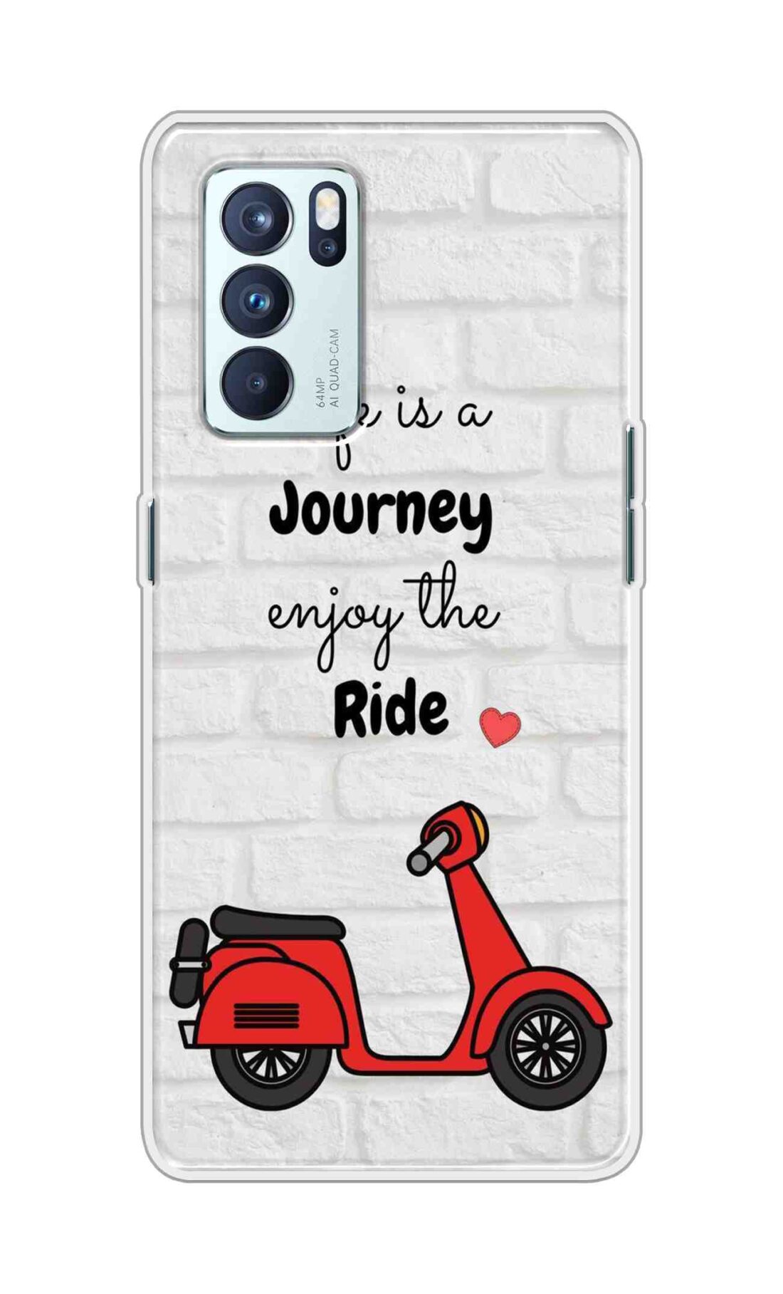 Coberta Back Cover For Oppo Reno 6 Pro 5G Back Cover Stylish Case - Life is a Journey Enjoy the Ride Design D16541
