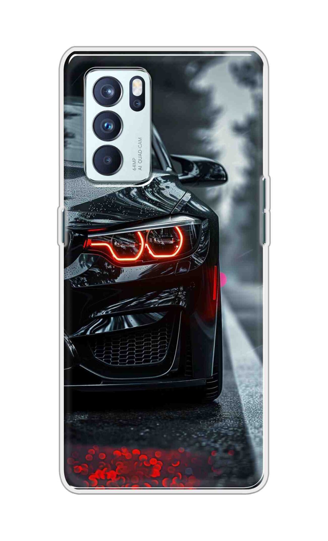 Coberta Back Cover For Oppo Reno 6 Pro 5G Back Cover Stylish Case - Black Car Design D16542