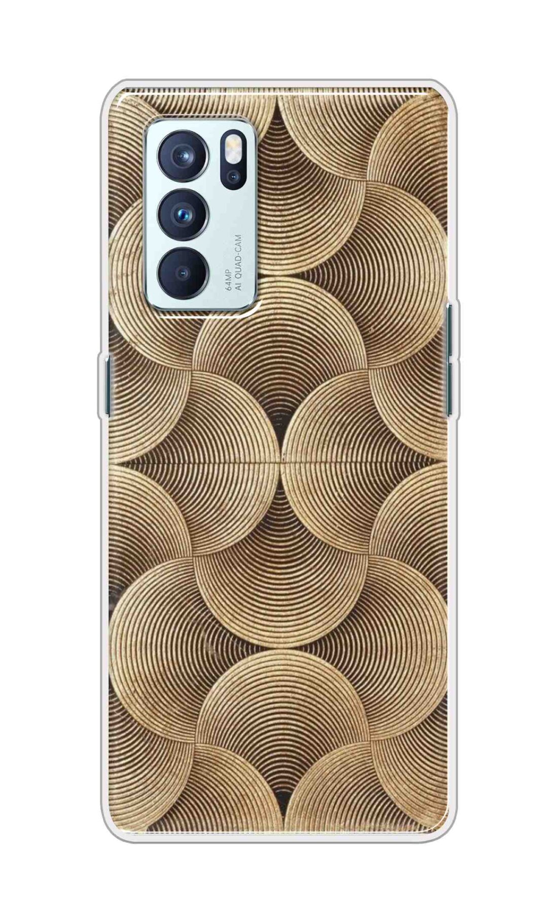 Coberta Back Cover For Oppo Reno 6 Pro 5G Back Cover Stylish Case - Brown Pattern Design D16582