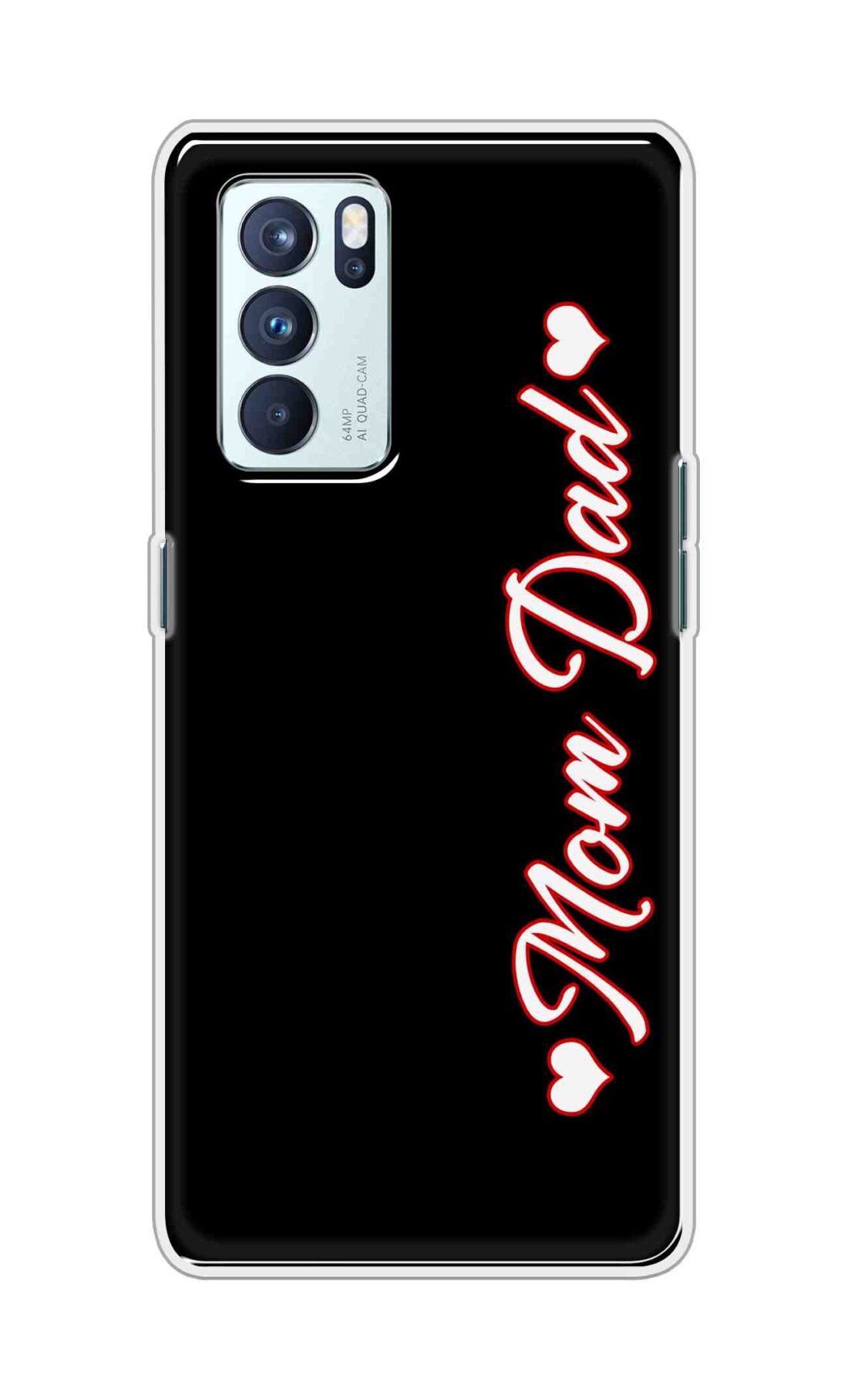 Coberta Back Cover For Oppo Reno 6 Pro 5G Back Cover Stylish Case - Mom and Dad in Black Design D16655