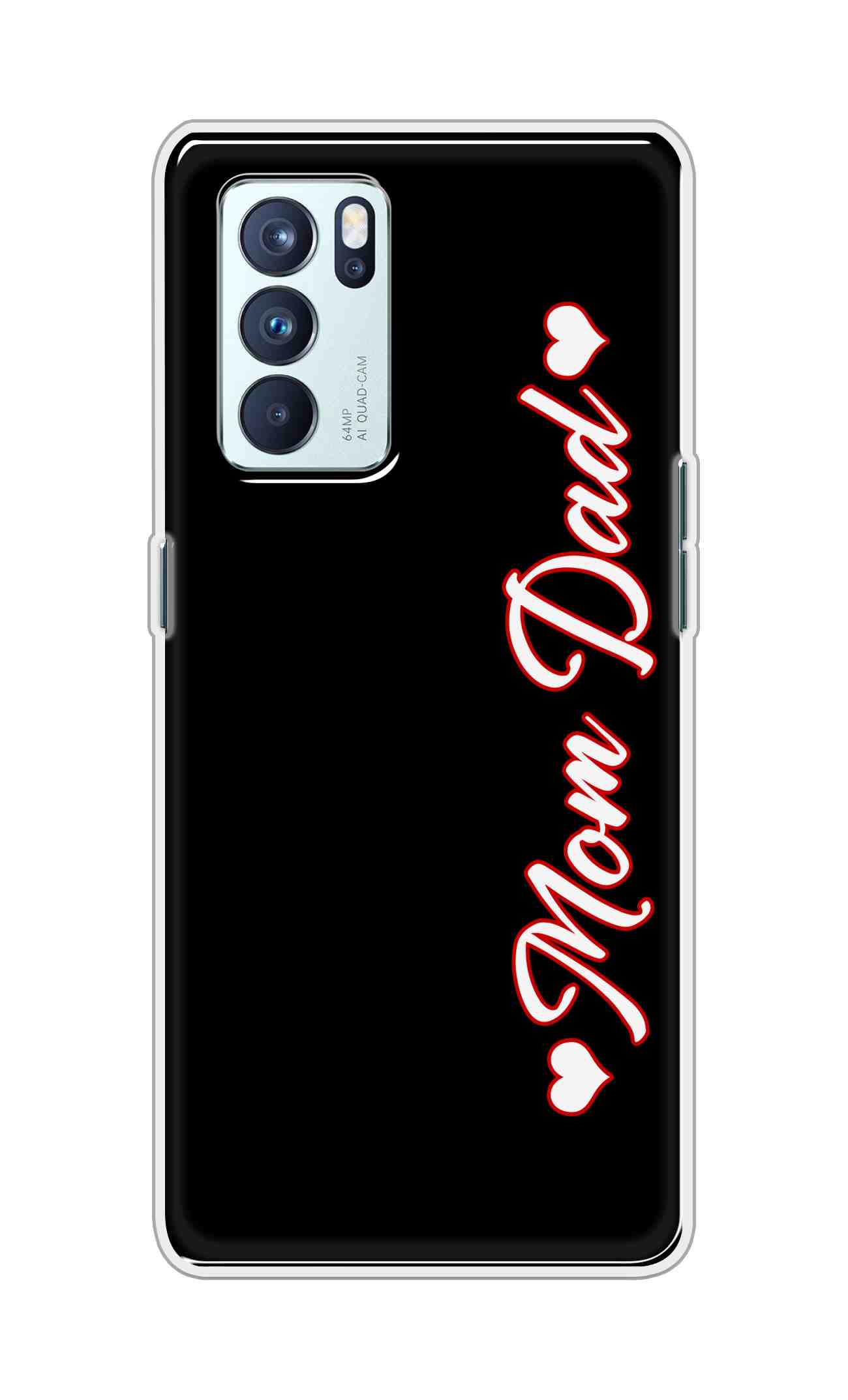 Coberta Back Cover For Oppo Reno 6 Pro 5G Back Cover Stylish Case - Mom and Dad in Black Design D16655