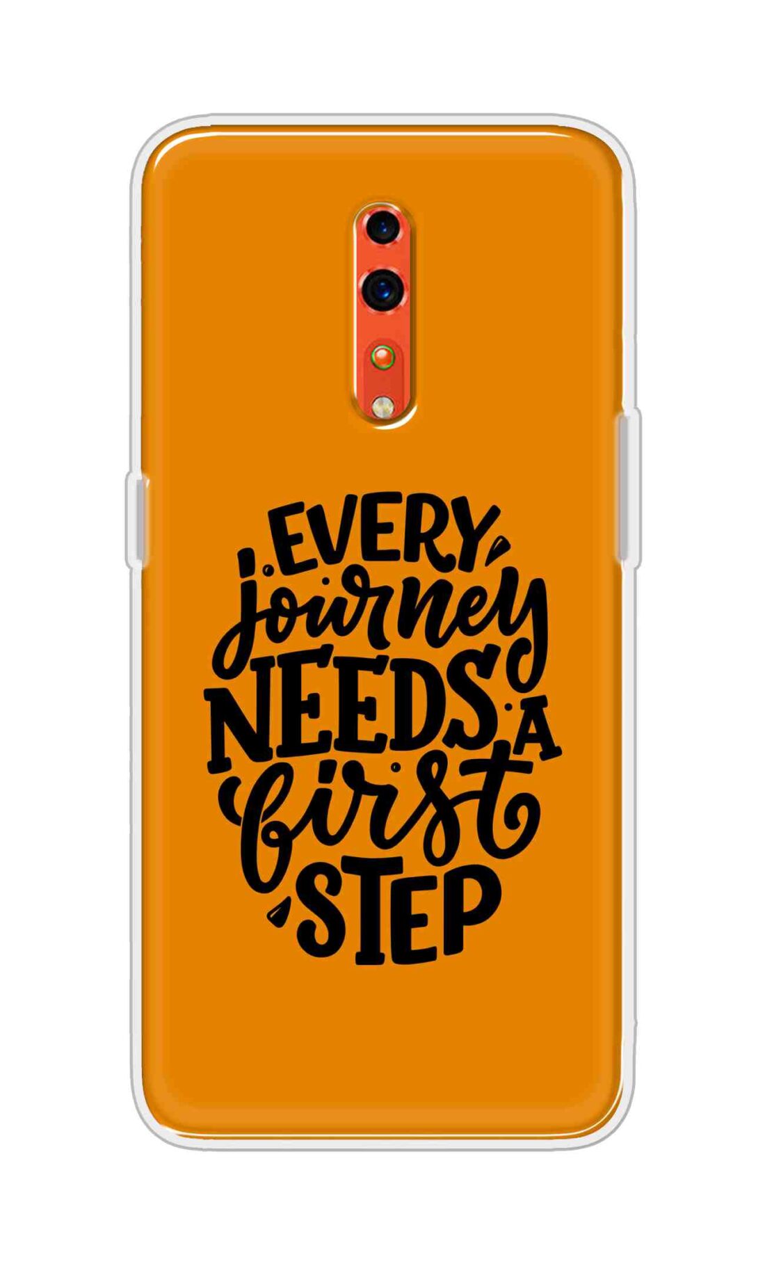 Coberta Back Cover For Oppo Reno Z Back Cover Stylish Case - Every Journey Needs a First Step in Orange Design D16503