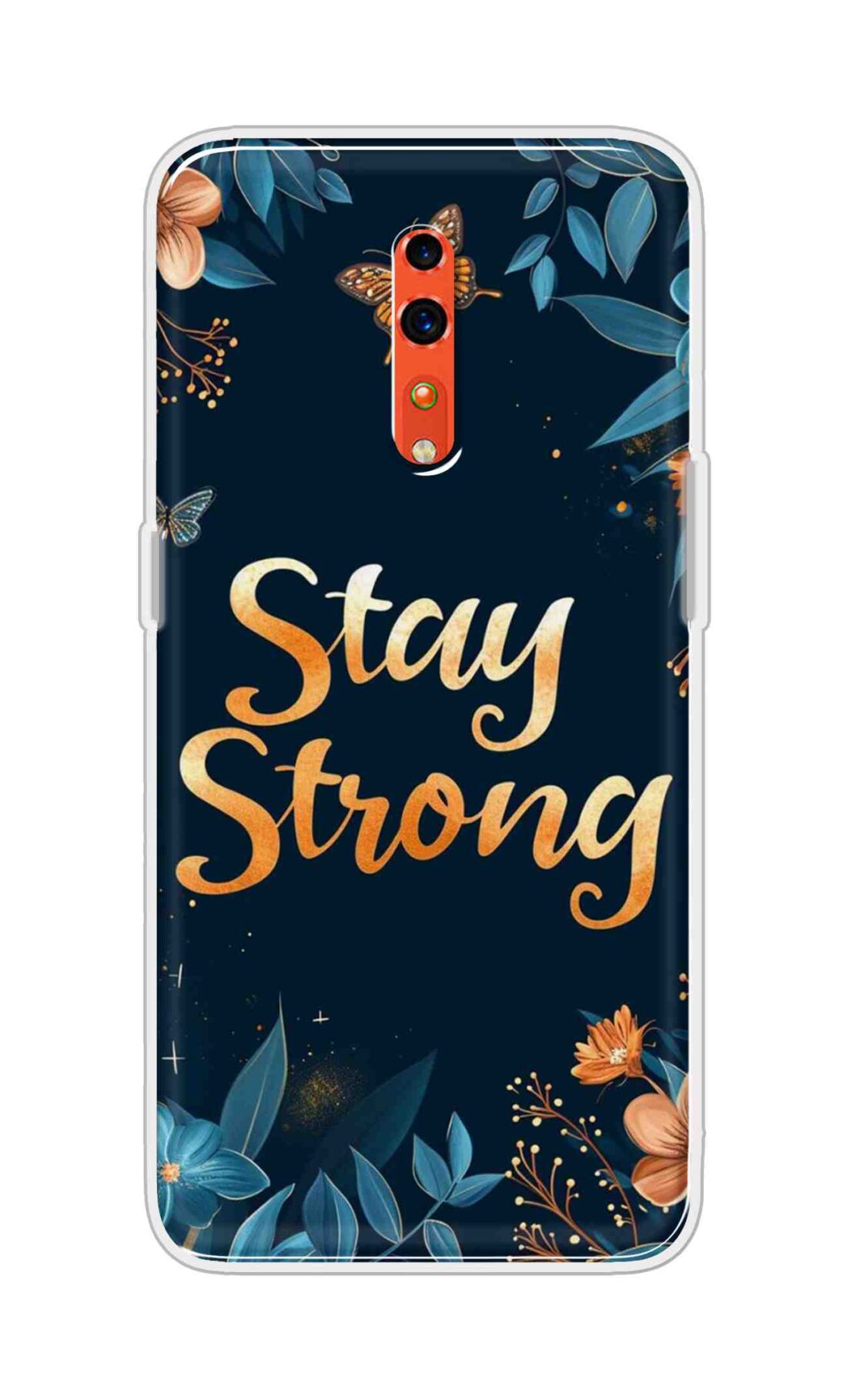 Coberta Back Cover For Oppo Reno Z Back Cover Stylish Case - Stay Strong with Flowers Design D16514