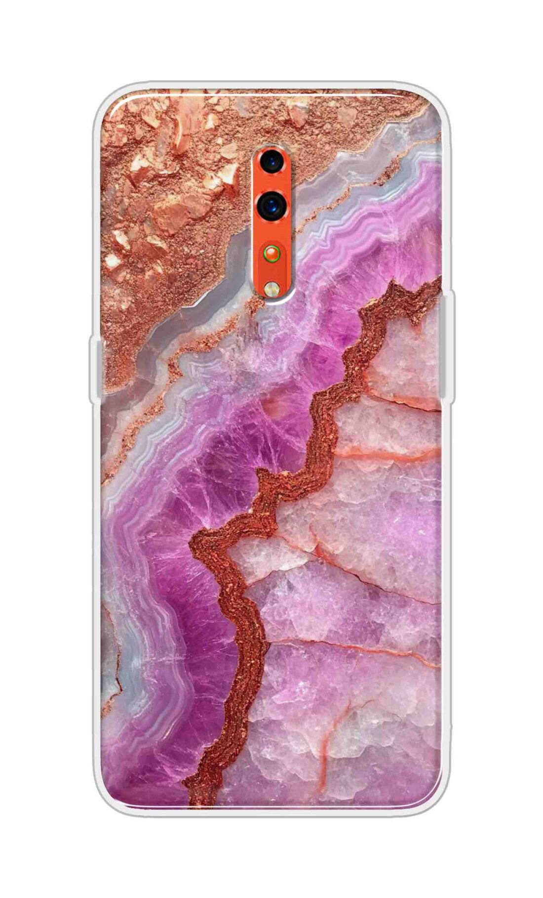 Coberta Back Cover For Oppo Reno Z Back Cover Stylish Case - Multicolour Marble Design D16532