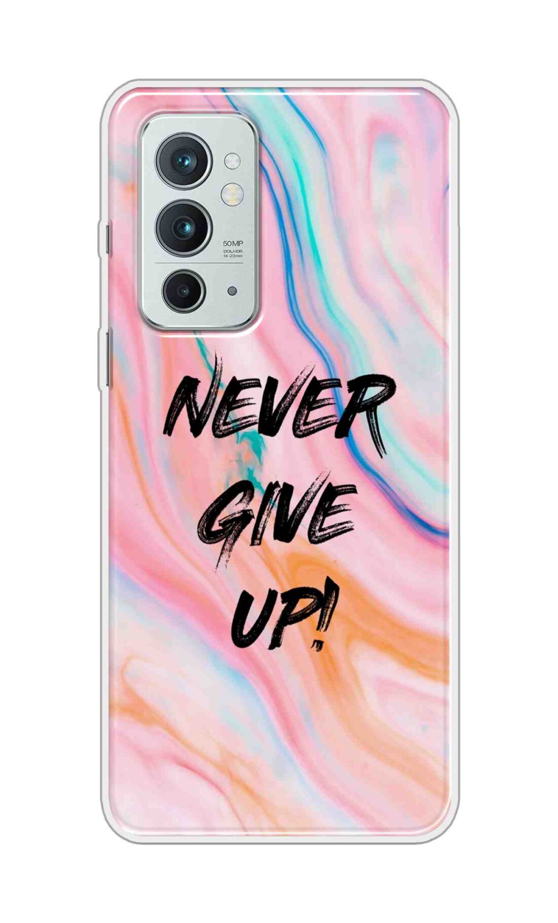 Coberta Back Cover For OnePlus 9RT 5G Back Cover Stylish Case - Never Give Up in Multicolour Design D11925