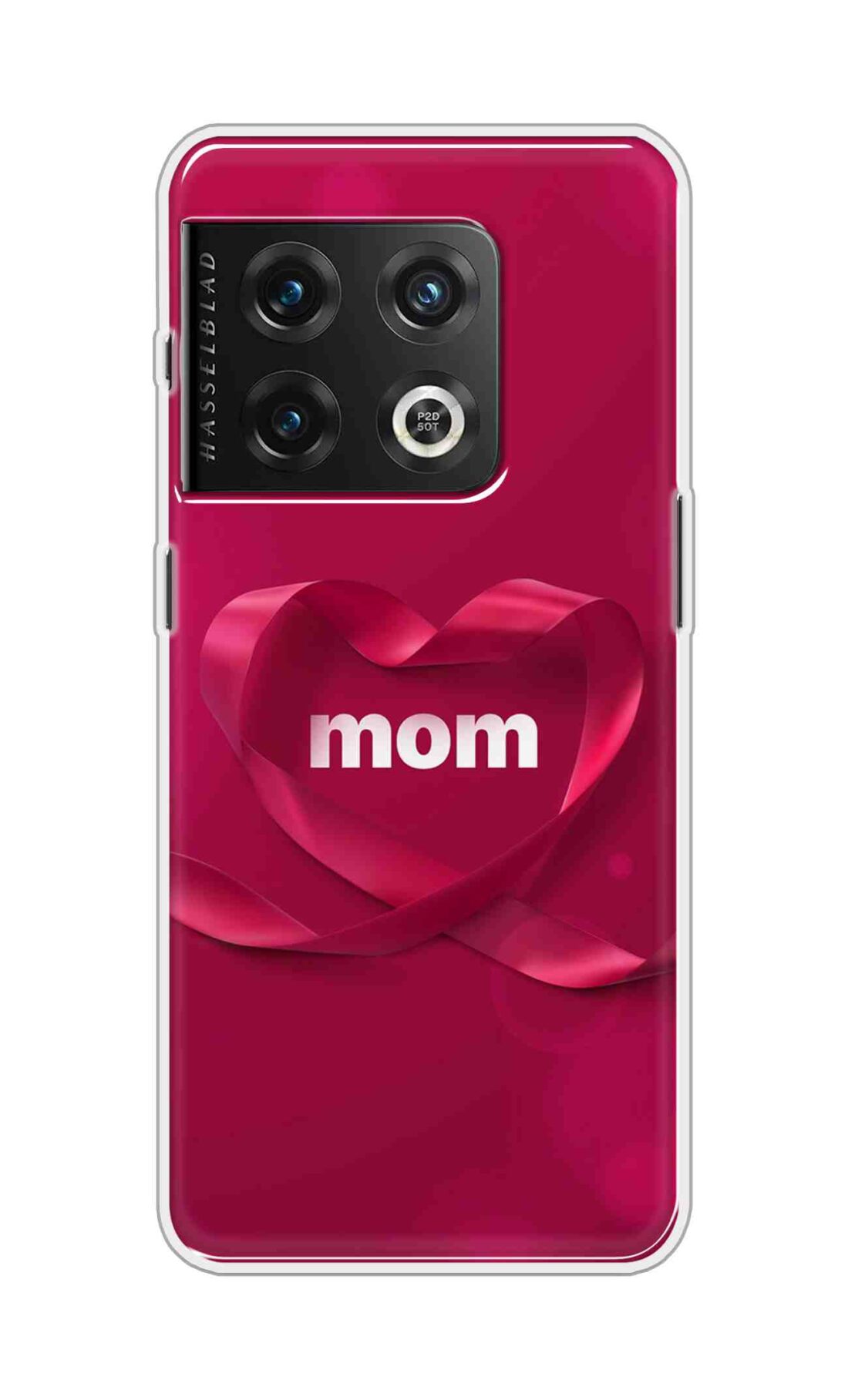 Coberta Back Cover For OnePlus 10 Pro 5G Back Cover Stylish Case - Mom texts in Red heart Design D11317