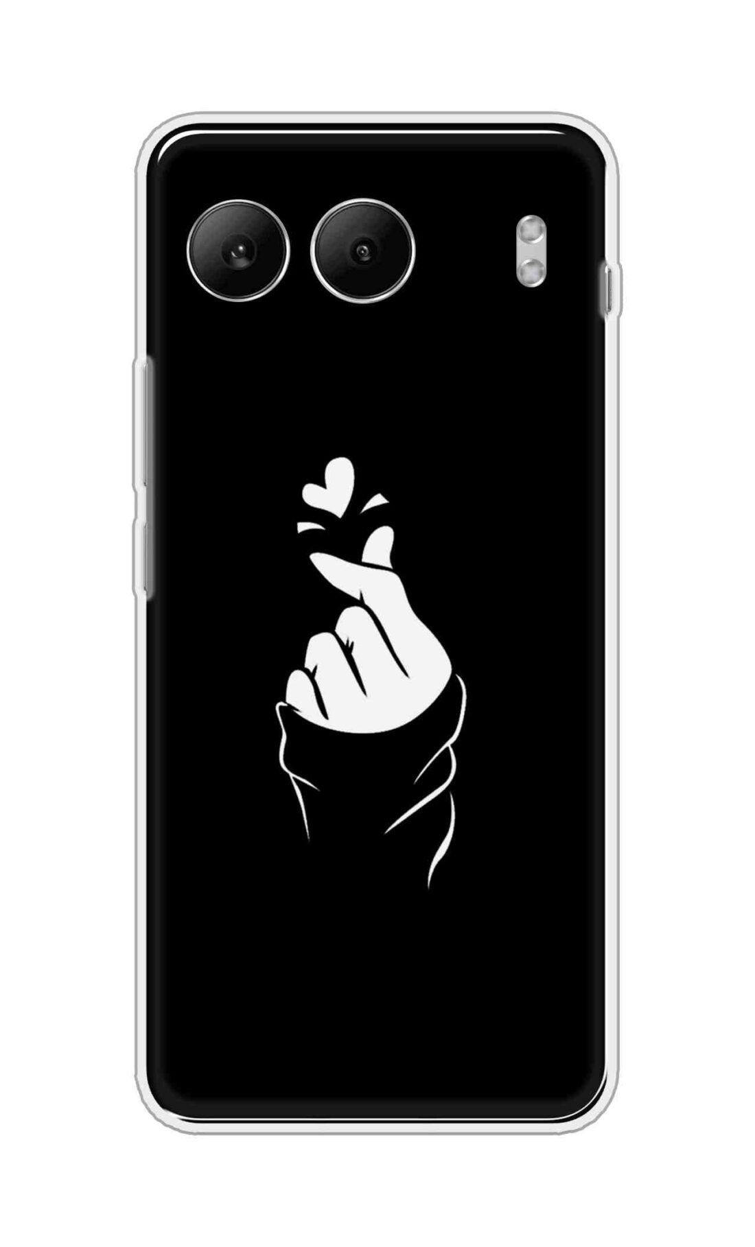 Coberta Back Cover For OnePlus Nord 4 5G Back Cover Stylish Case - Black Korean Heart Design D11802