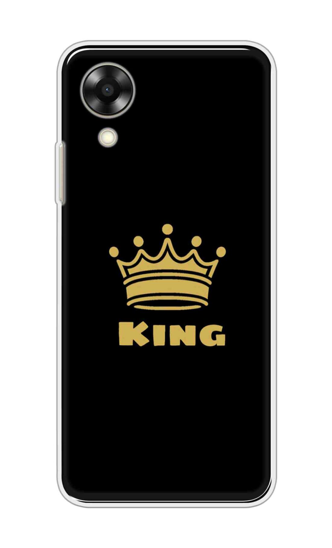 Coberta Back Cover For Oppo A17K Back Cover Stylish Case - King Texts in Black Design D11092