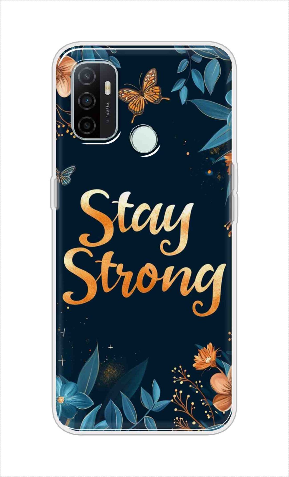 Coberta Back Cover For Oppo A33 (2020) Back Cover Stylish Case - Stay Strong with Flowers Design D16514
