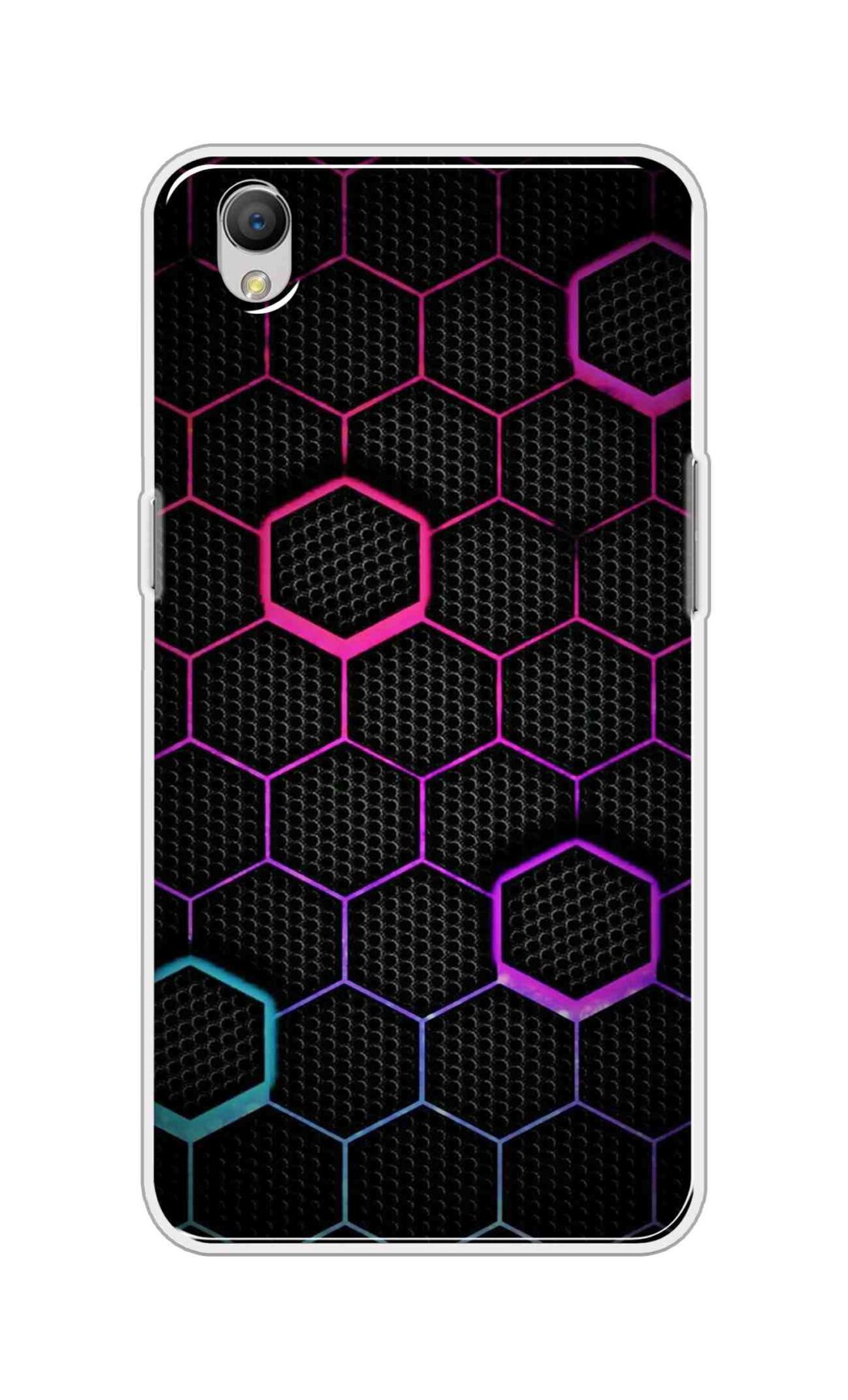 Coberta Back Cover For Oppo A37F Back Cover Stylish Case - Multicolour Hexogan Pattern Design D16451
