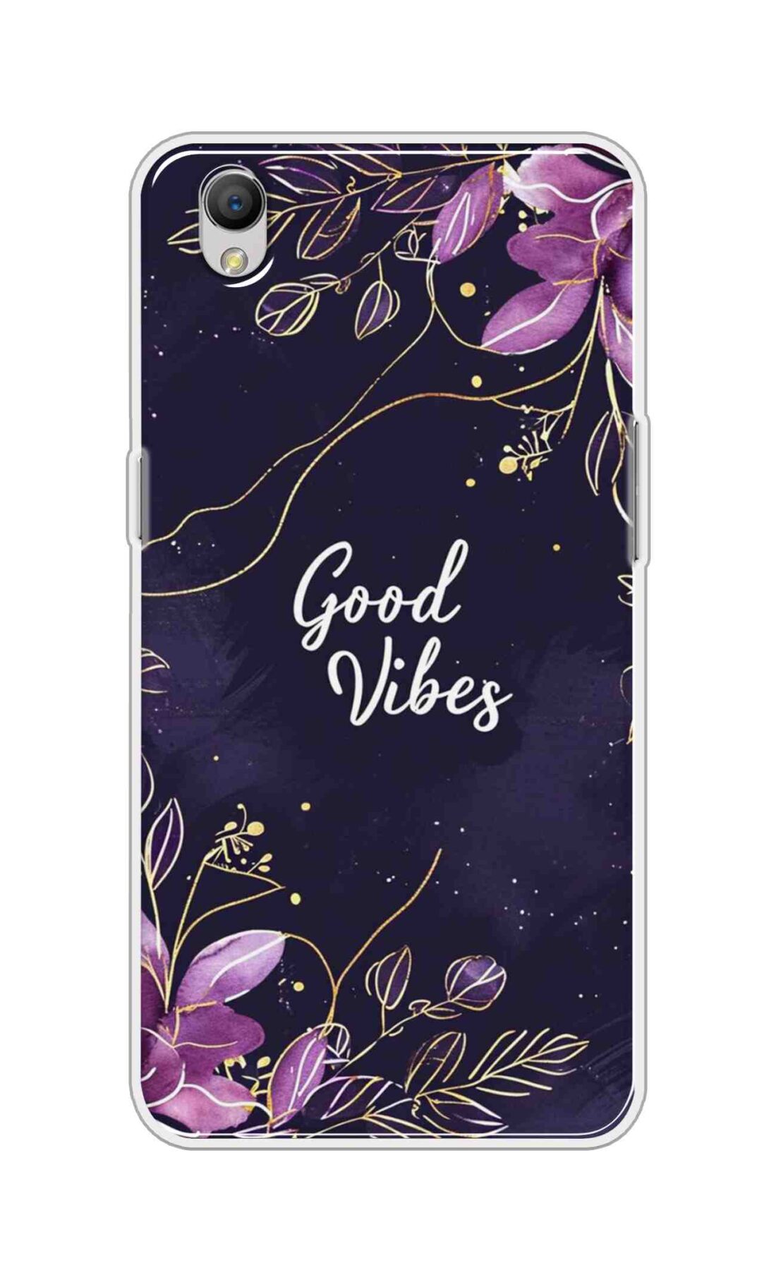 Coberta Back Cover For Oppo A37F Back Cover Stylish Case - Good Vibes in Flowers Design D16517