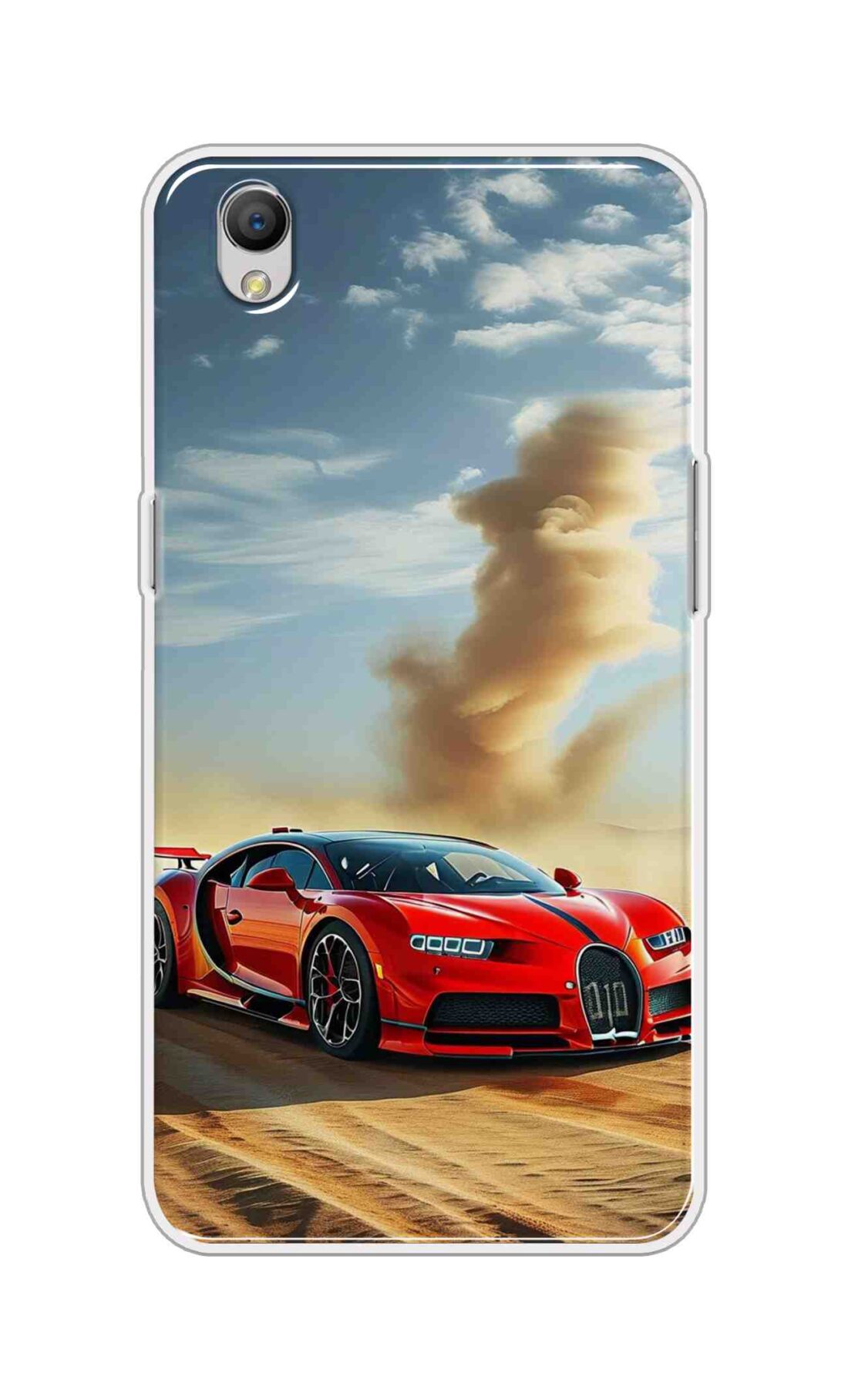 Coberta Back Cover For Oppo A37F Back Cover Stylish Case - Red Modified Car on Sand Design D16634
