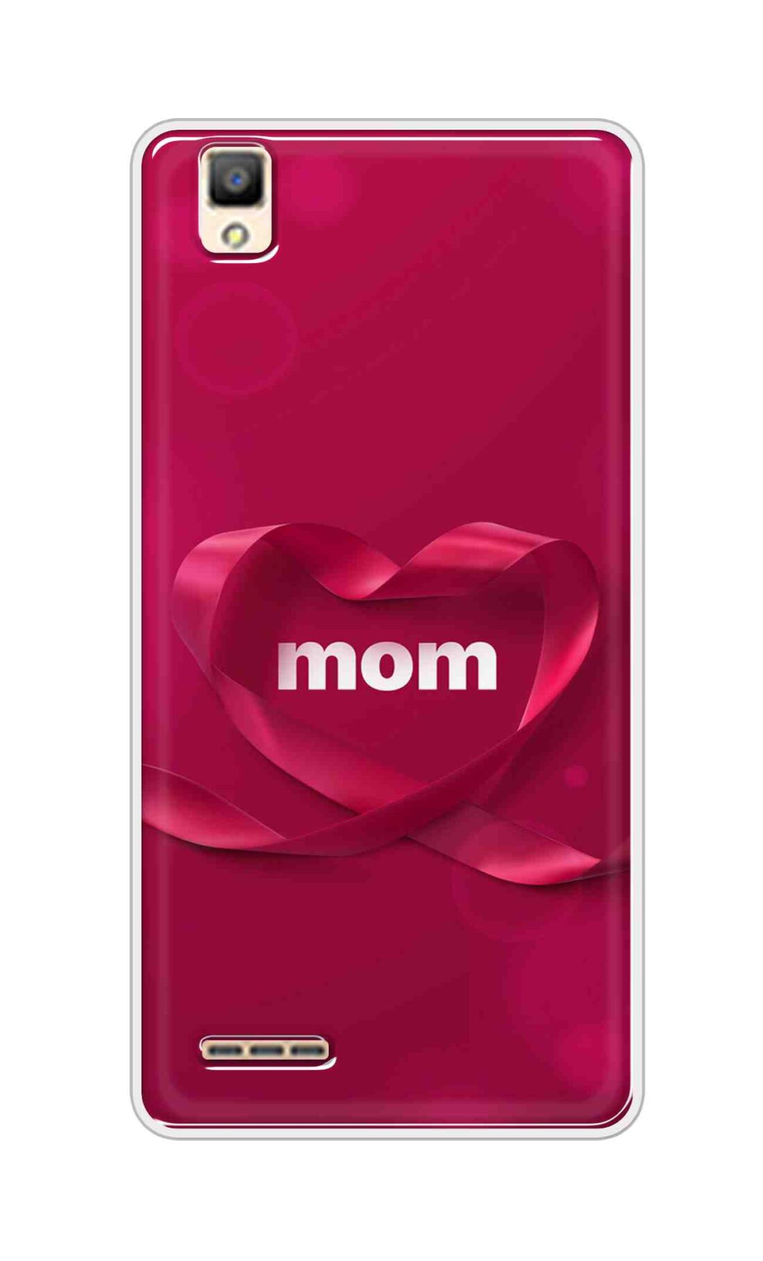 Coberta Back Cover For Oppo A53 Back Cover Stylish Case - Mom texts in Red heart Design D11317