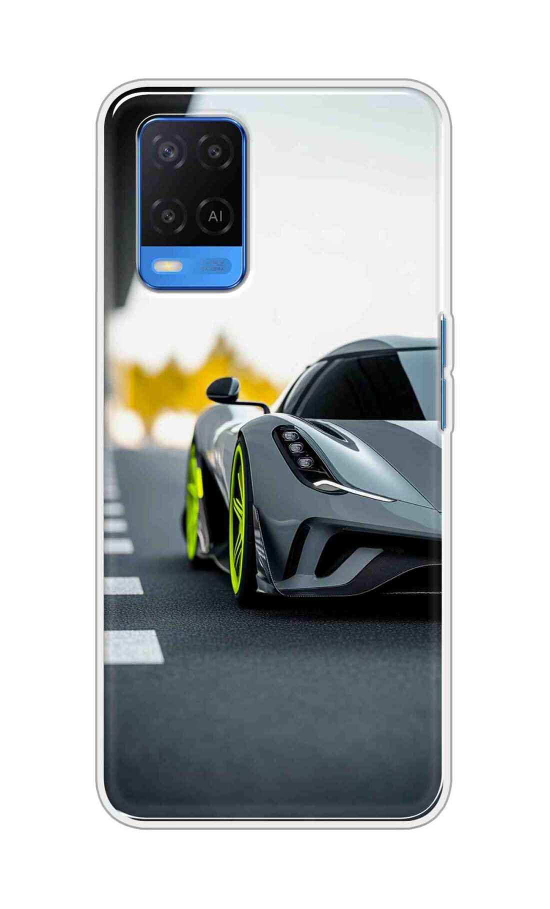 Coberta Back Cover For Oppo A54 Back Cover Stylish Case - Siliver Car Design D16614