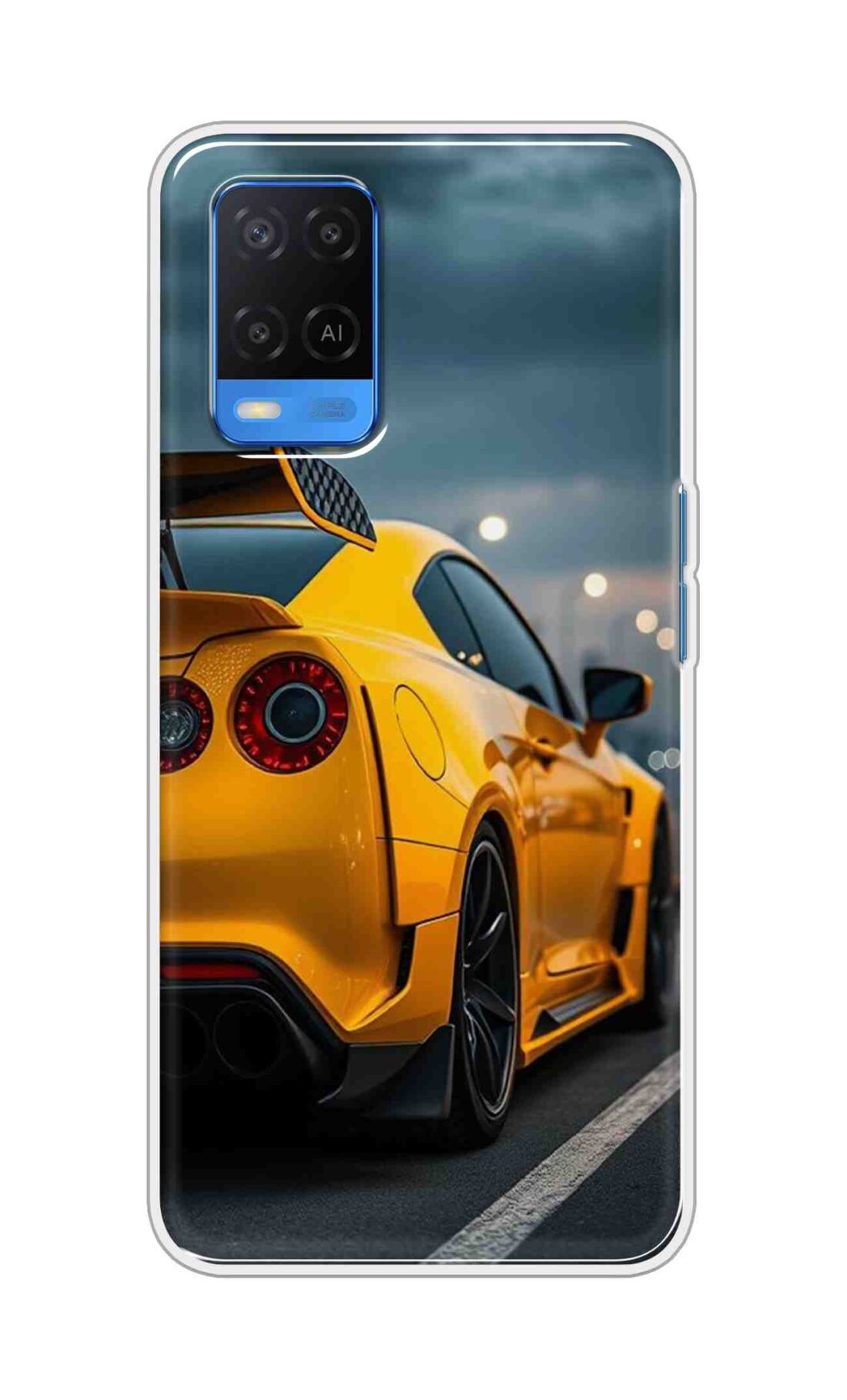 Coberta Back Cover For Oppo A54 Back Cover Stylish Case - Orange Modern Car Design D16626