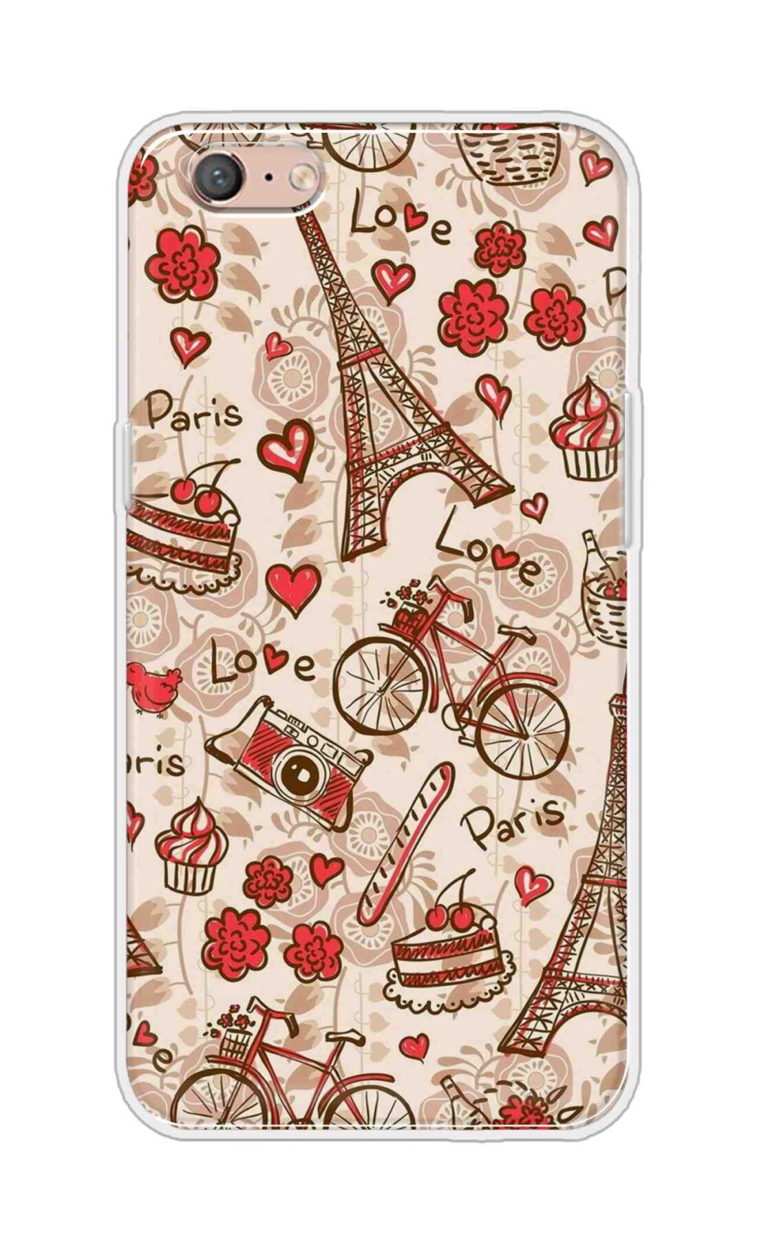 Coberta Back Cover For Oppo A71 (2018) Back Cover Stylish Case - Paris and Love Text Pattern D11626