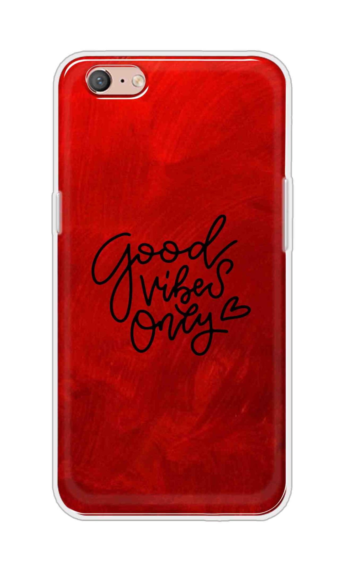 Coberta Back Cover For Oppo A71 (2018) Back Cover Stylish Case - Good Vibes Only in Red Design D16507