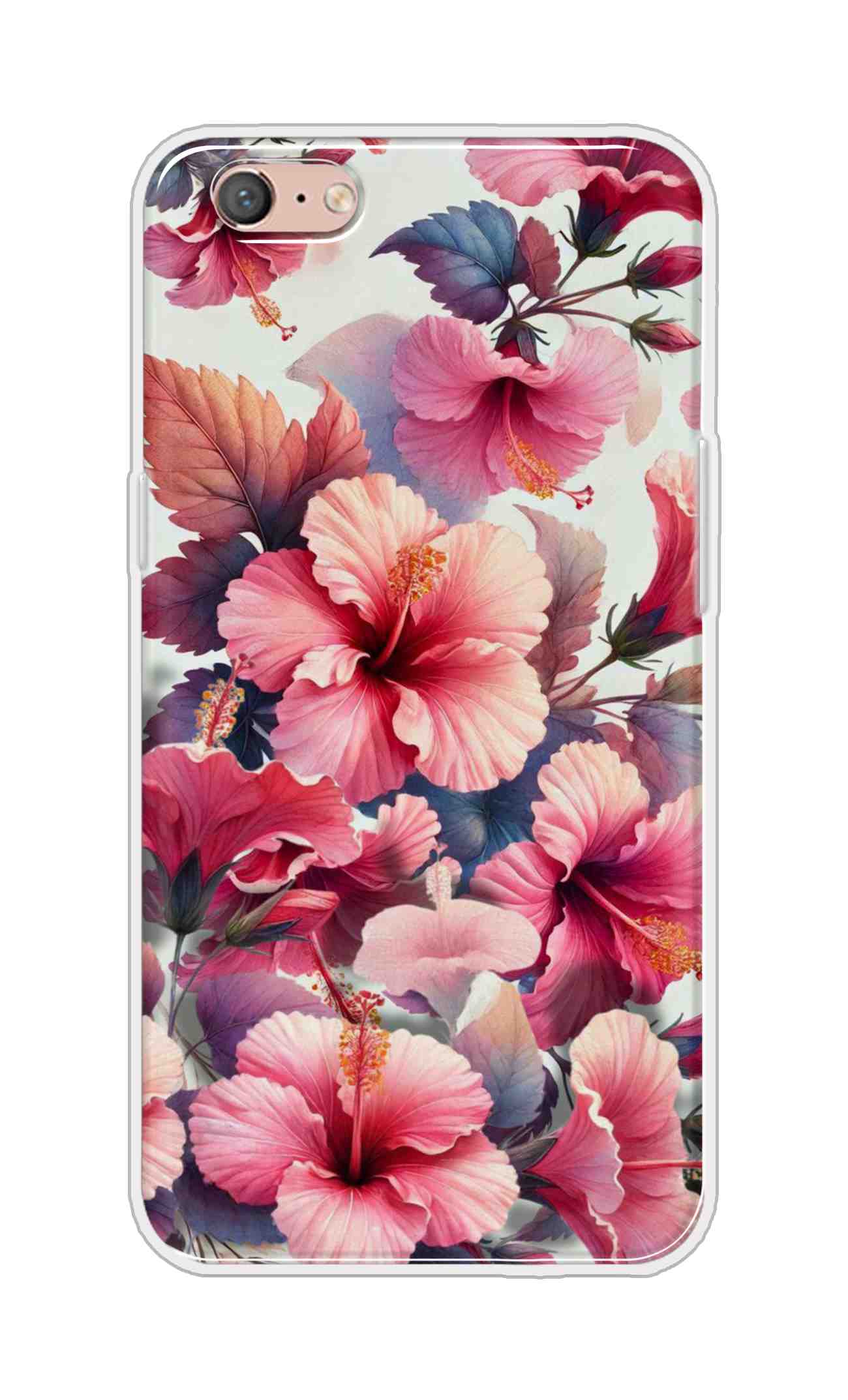 Coberta Back Cover For Oppo A71 (2018) Back Cover Stylish Case - Pink Leaves and Flowers Design D16525