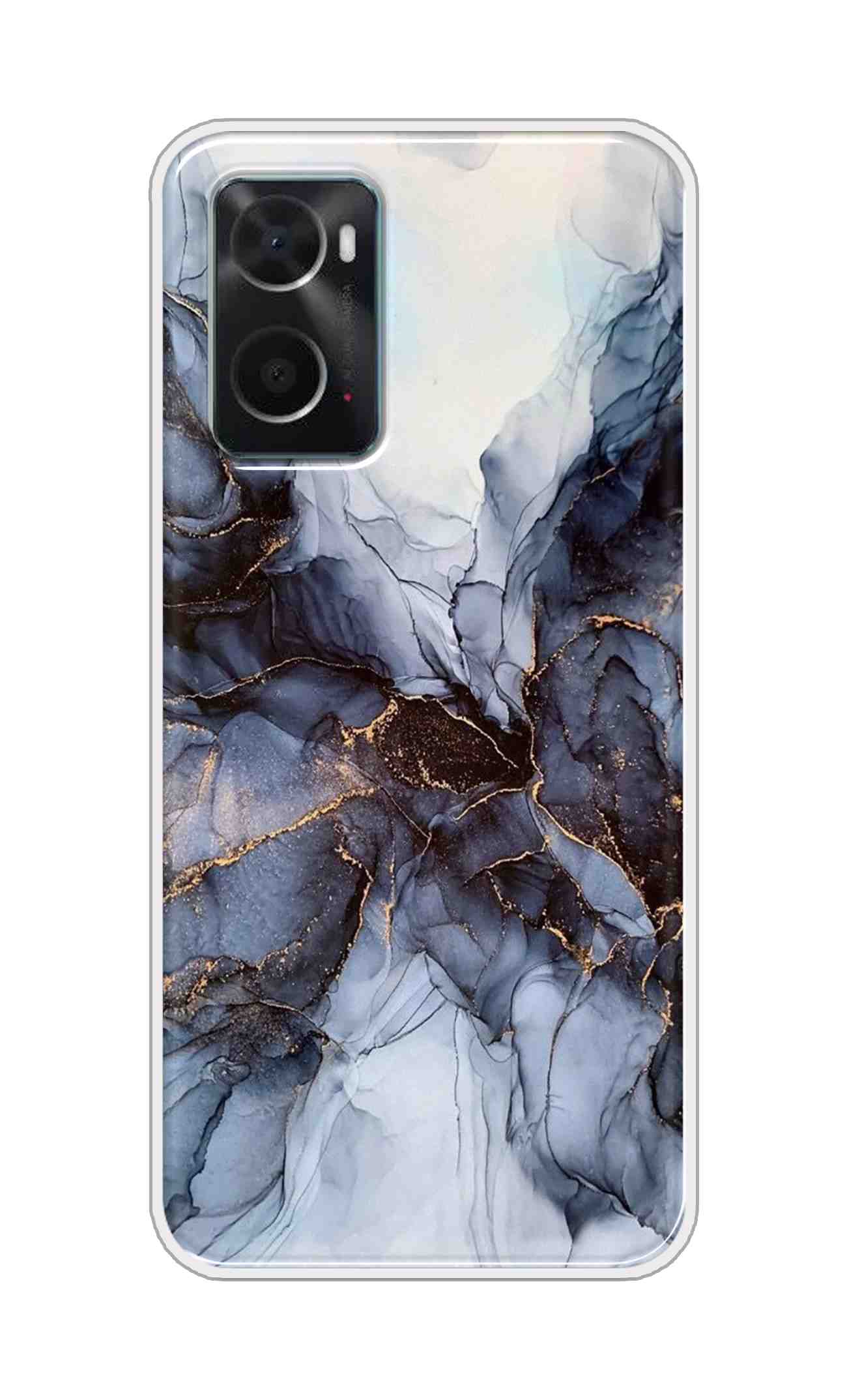 Coberta Back Cover For Oppo A76 Back Cover Stylish Case - Light Blue Marble Design D16039
