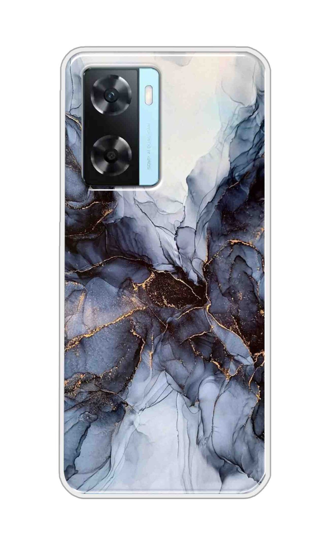 Coberta Back Cover For Oppo A77 5G Back Cover Stylish Case - Light Blue Marble Design D16039