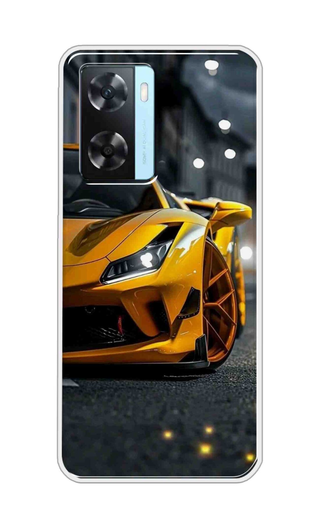 Coberta Back Cover For Oppo A77 5G Back Cover Stylish Case - Orange Modified Car Design D16600